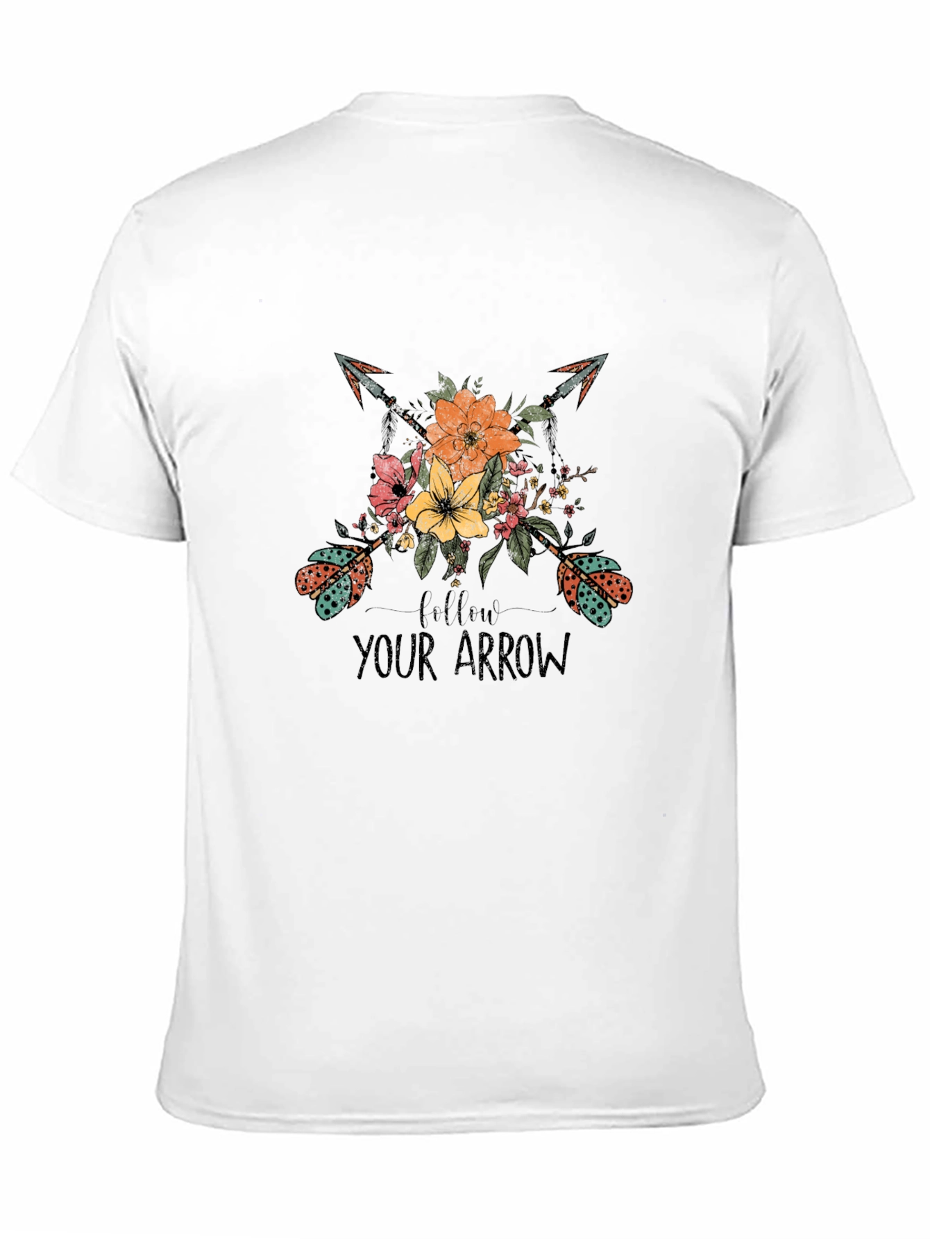 Follow Your Arrow Graphic Tee - Trendy Black T-Shirt
