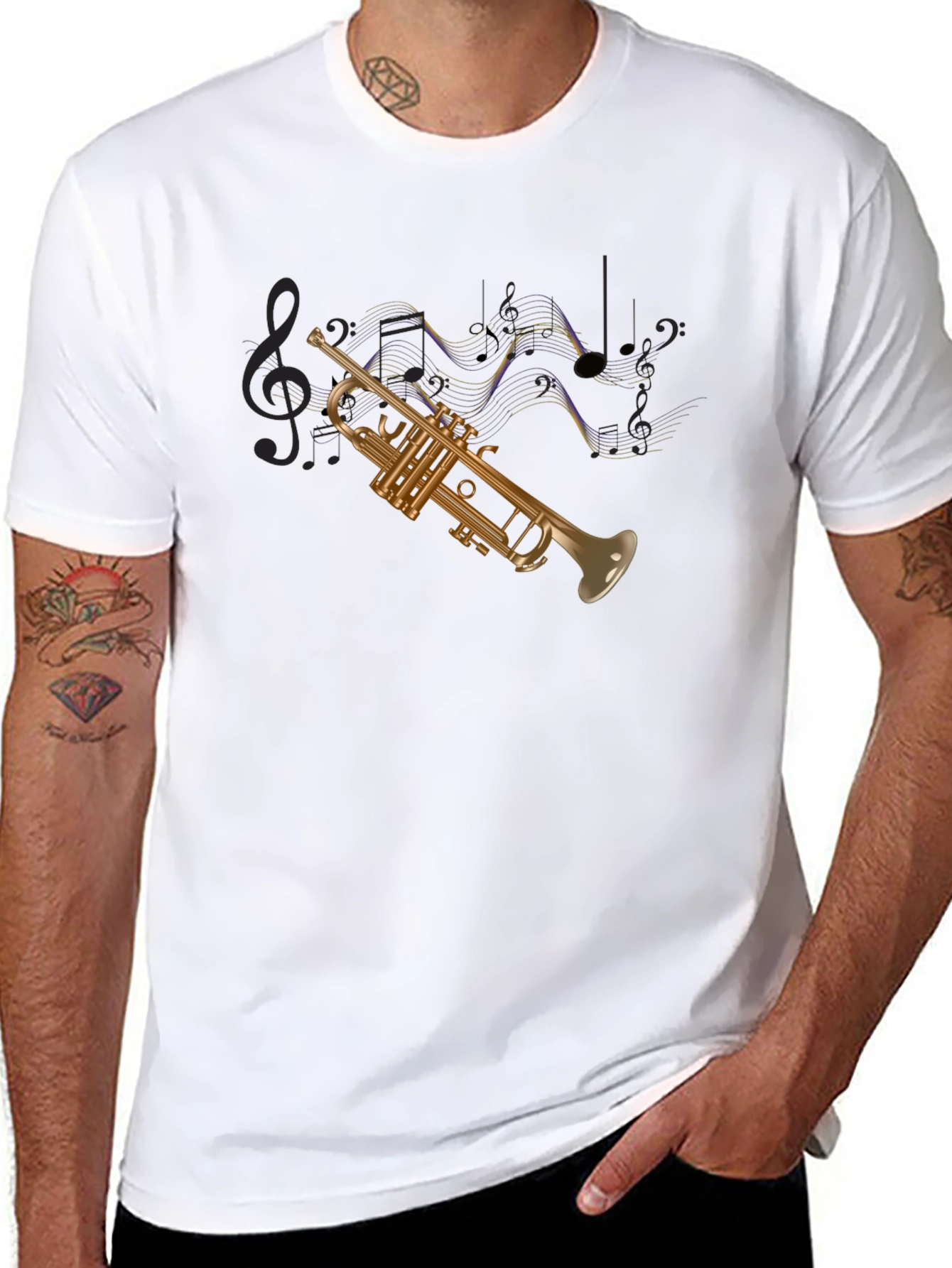 Trumpet Graphic Black T-Shirt
