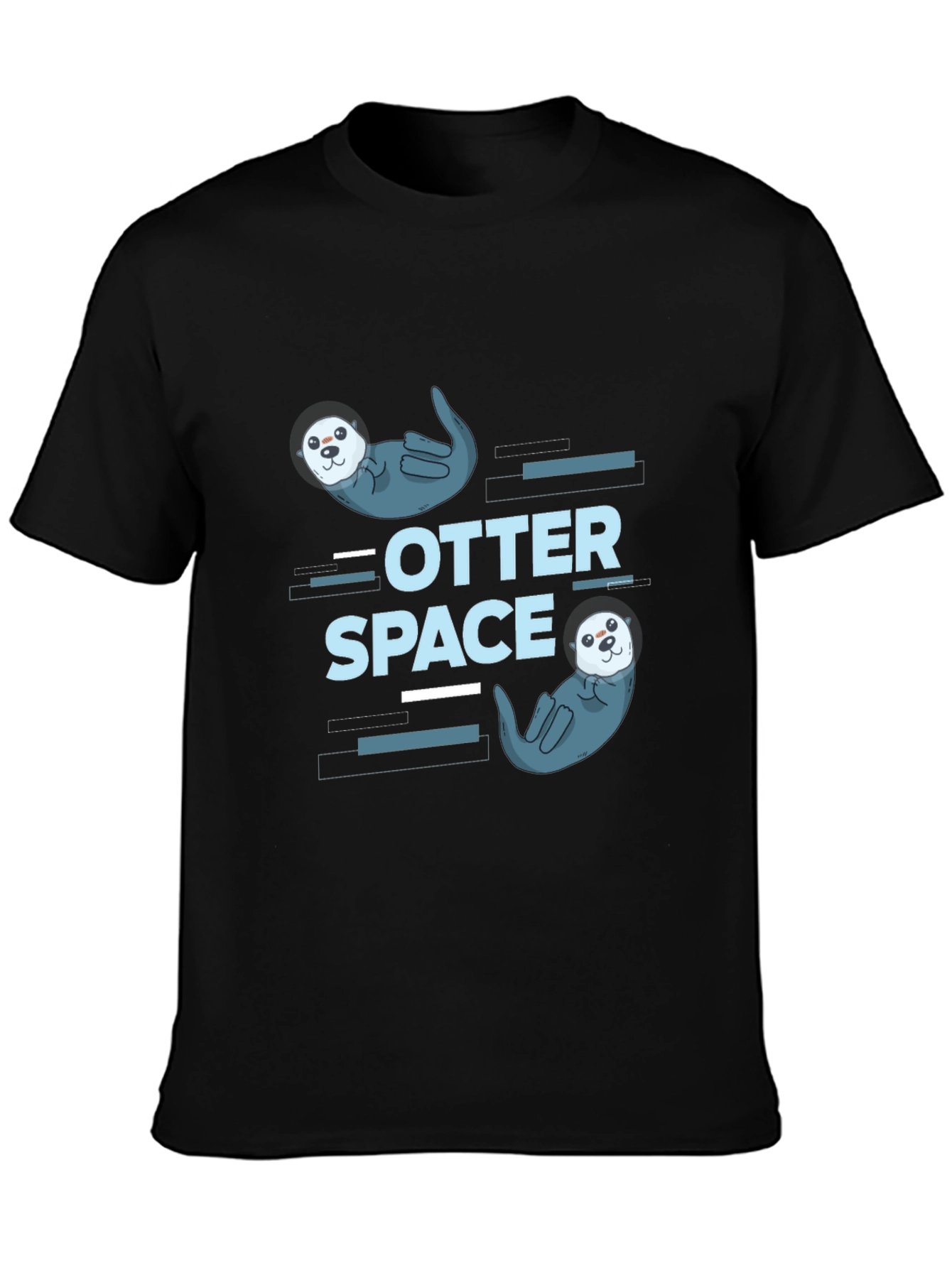 Otter Space Graphic T-Shirt - Cute Sea Otter Design