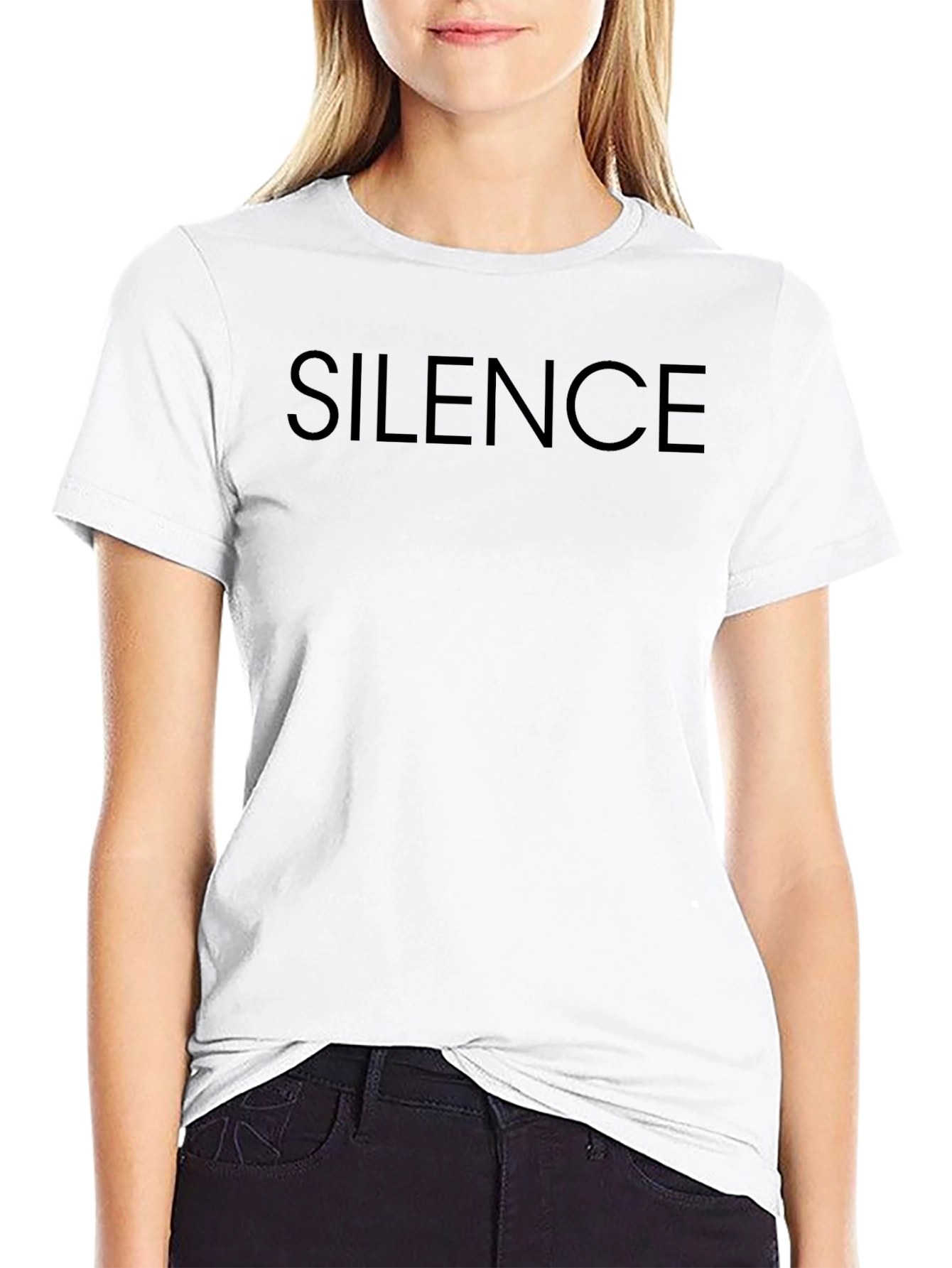 Silence Graphic Tee - Soft & Stylish Black T-Shirt