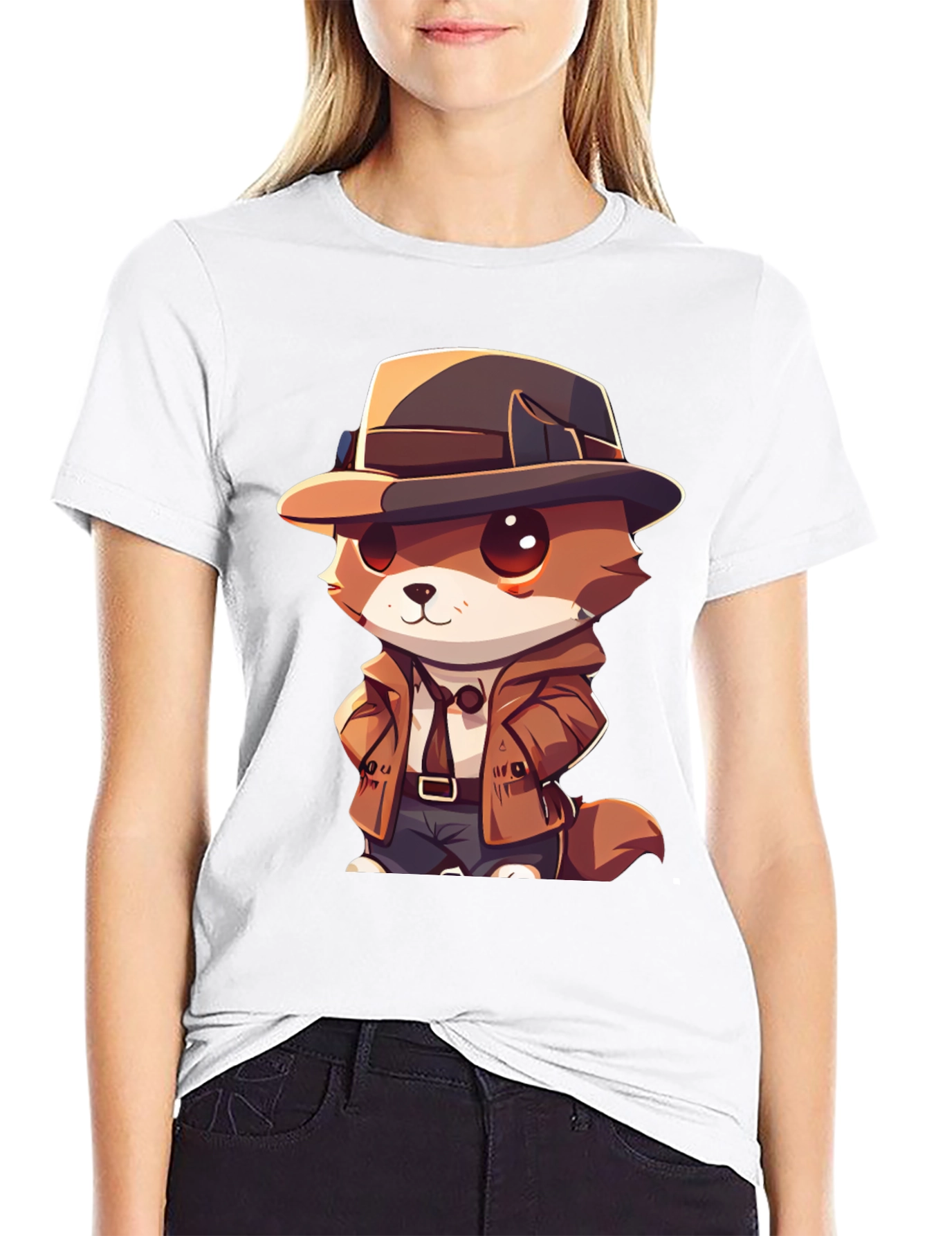 Detective Dog T-Shirt - Cartoon Style