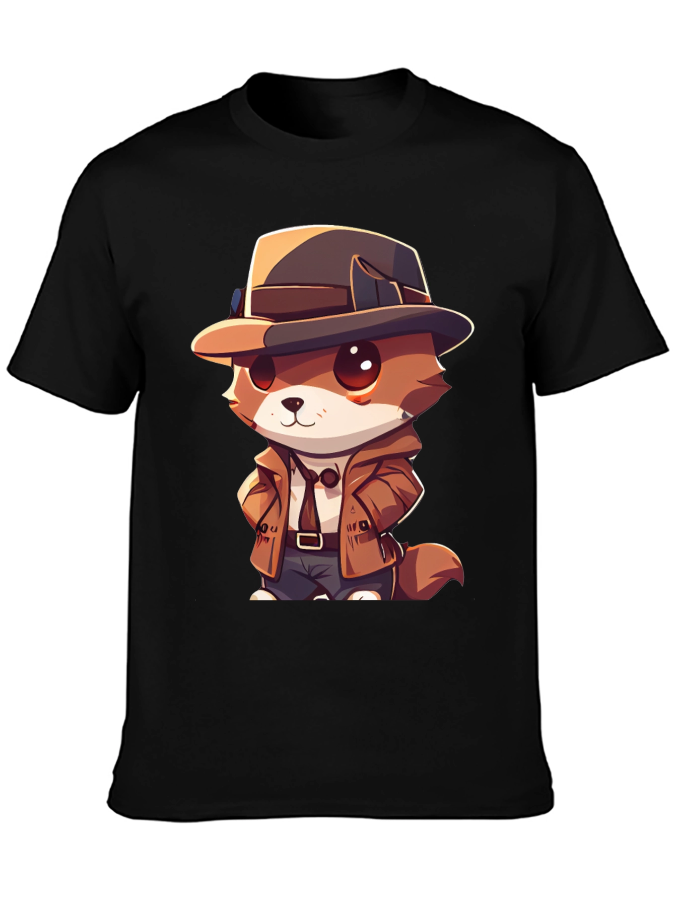Detective Dog T-Shirt - Cartoon Style