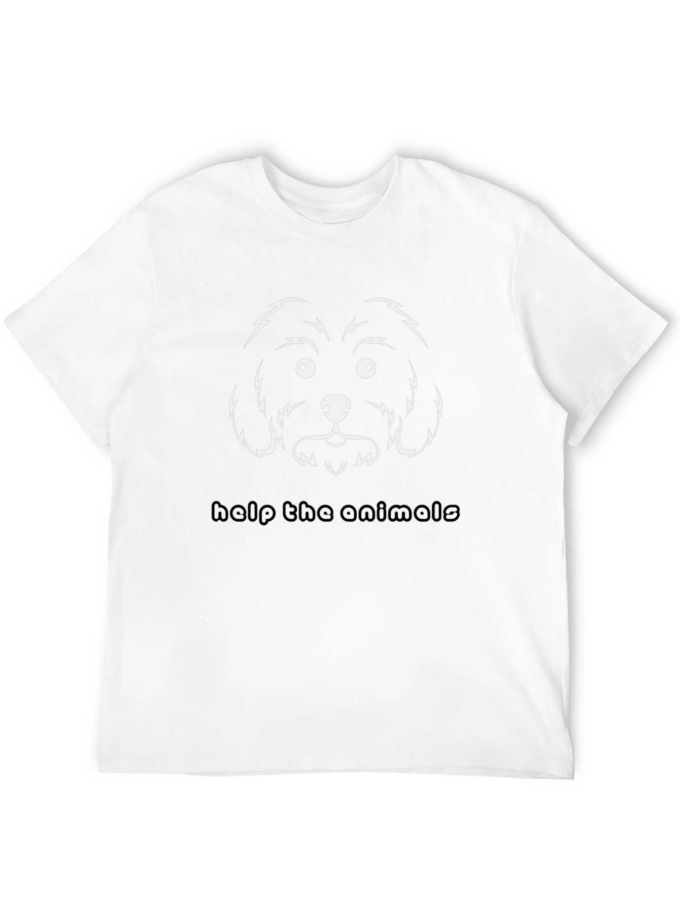Dog Face Graphic Tee - Help The Animals