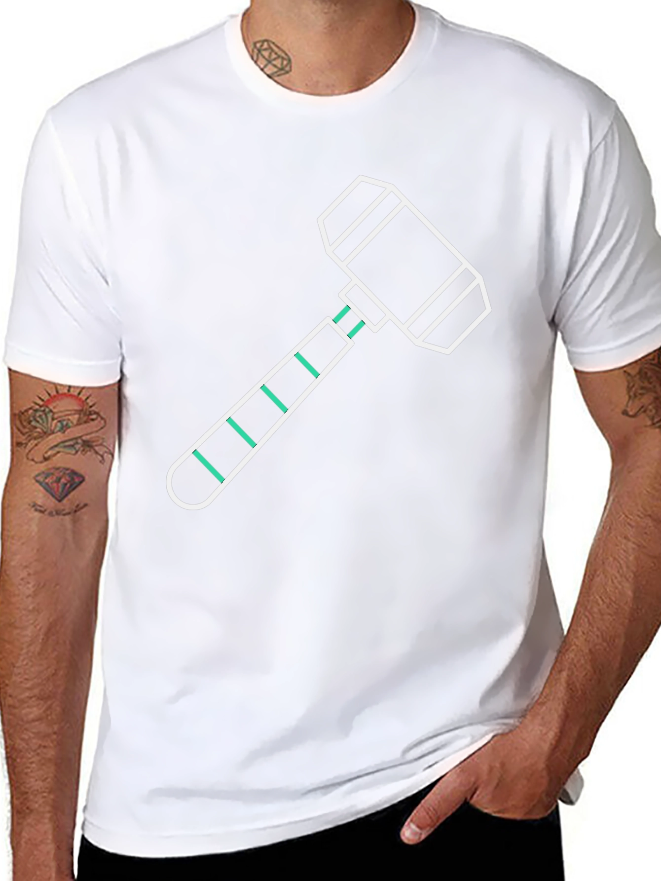 Hammer Graphic Tee - Modern Minimalist Design
