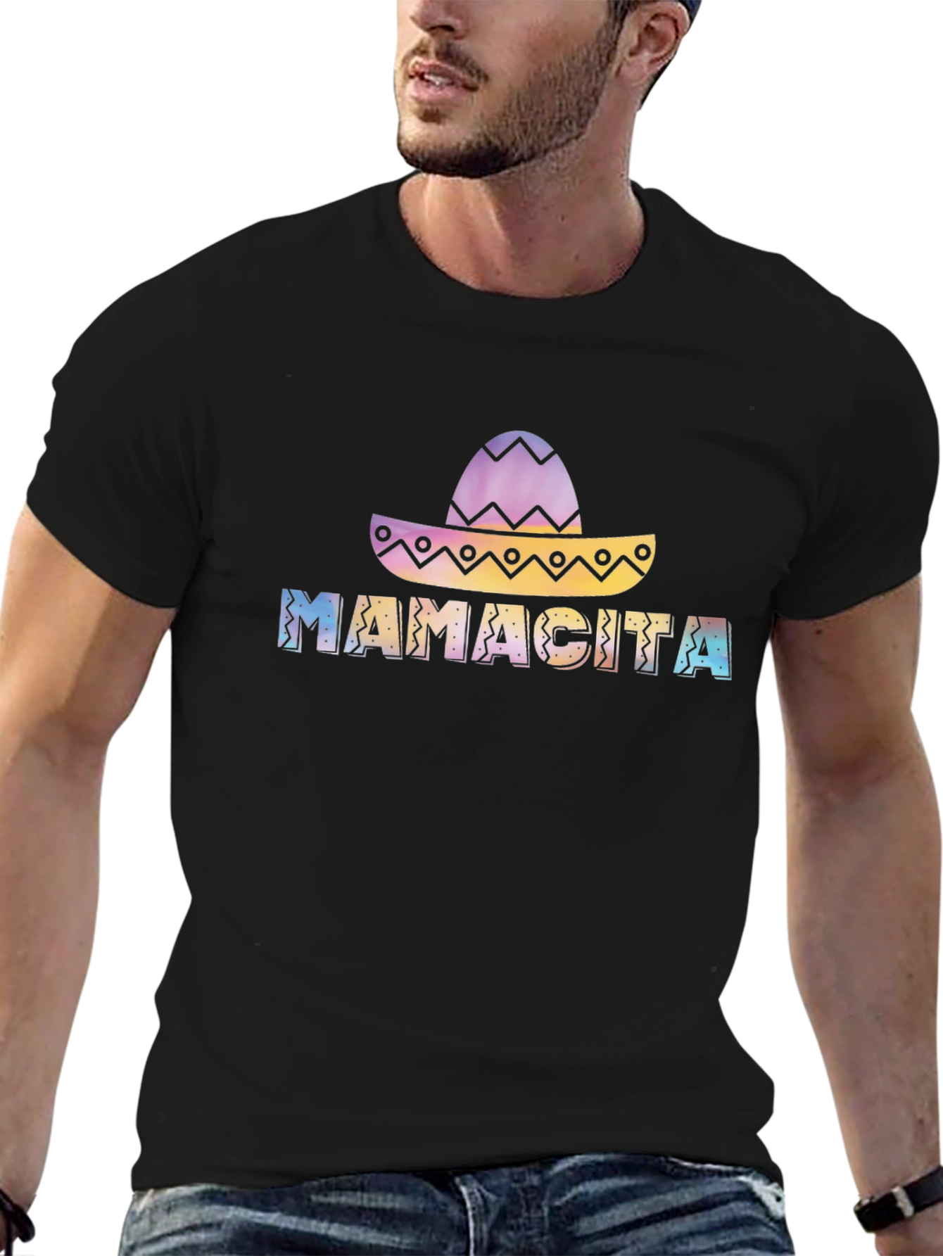 Mamacita Sombrero Graphic Tee - Black
