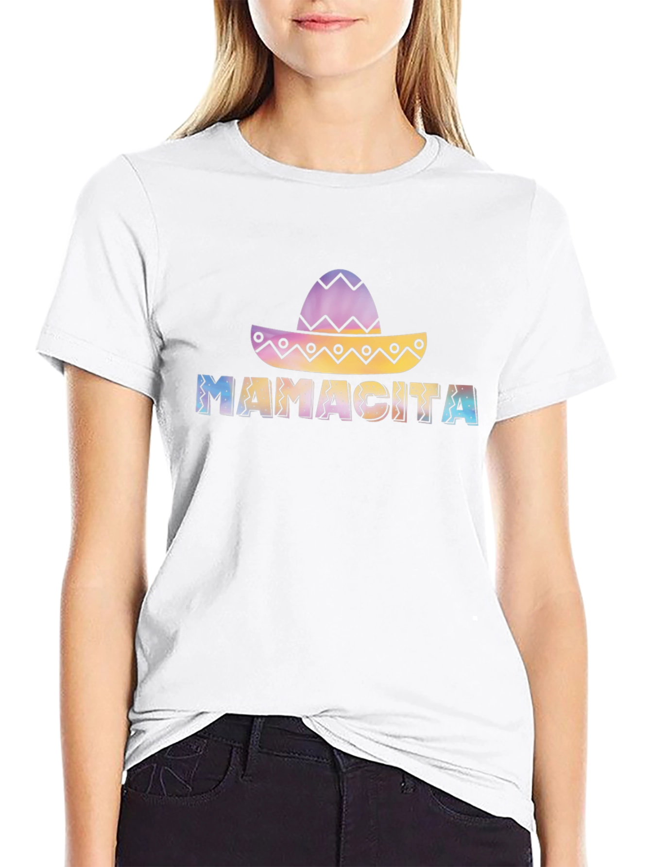Mamacita Sombrero Graphic Tee - Black