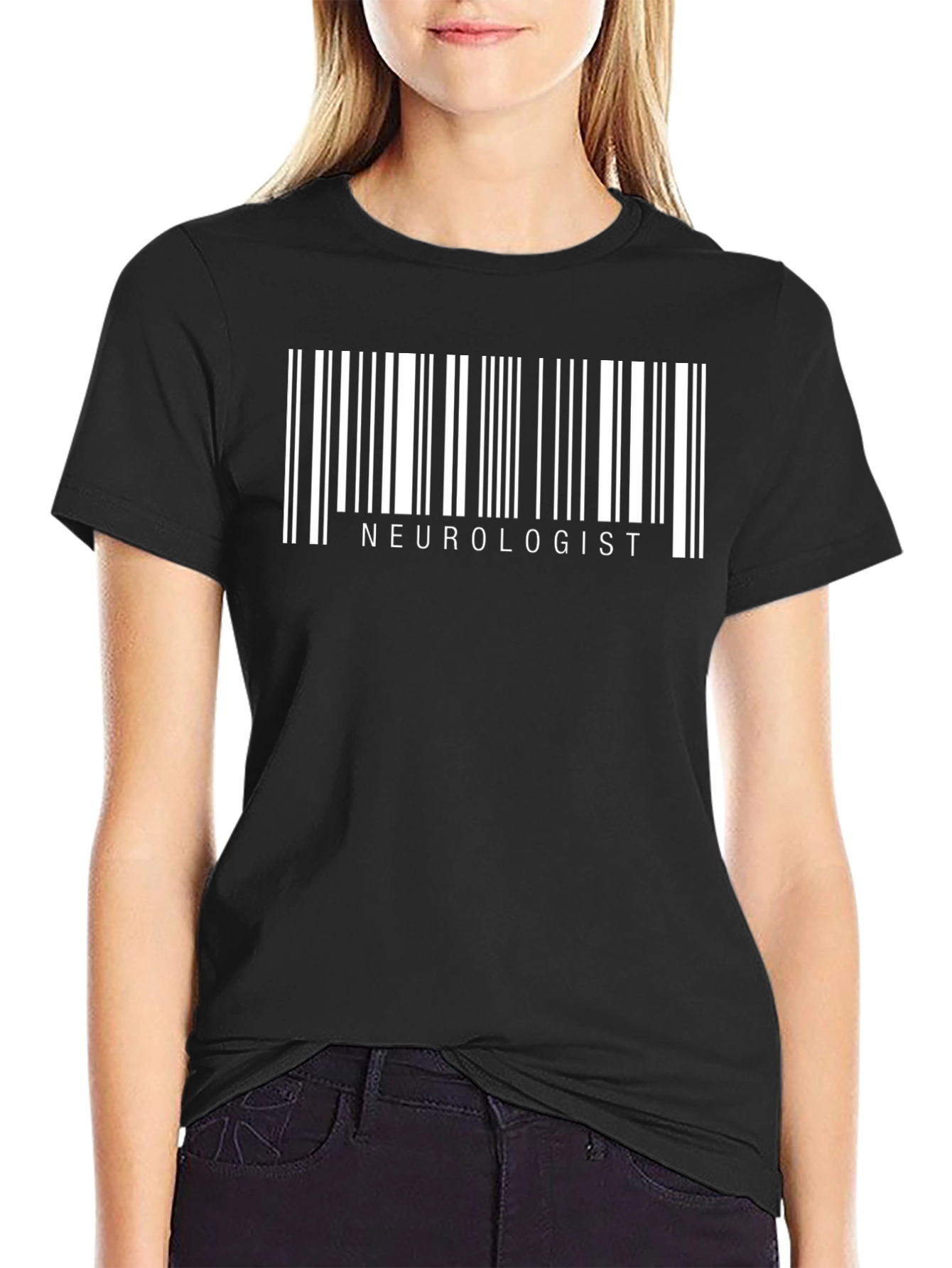Neurologist Barcode T-Shirt - Black Medical Profession Gift