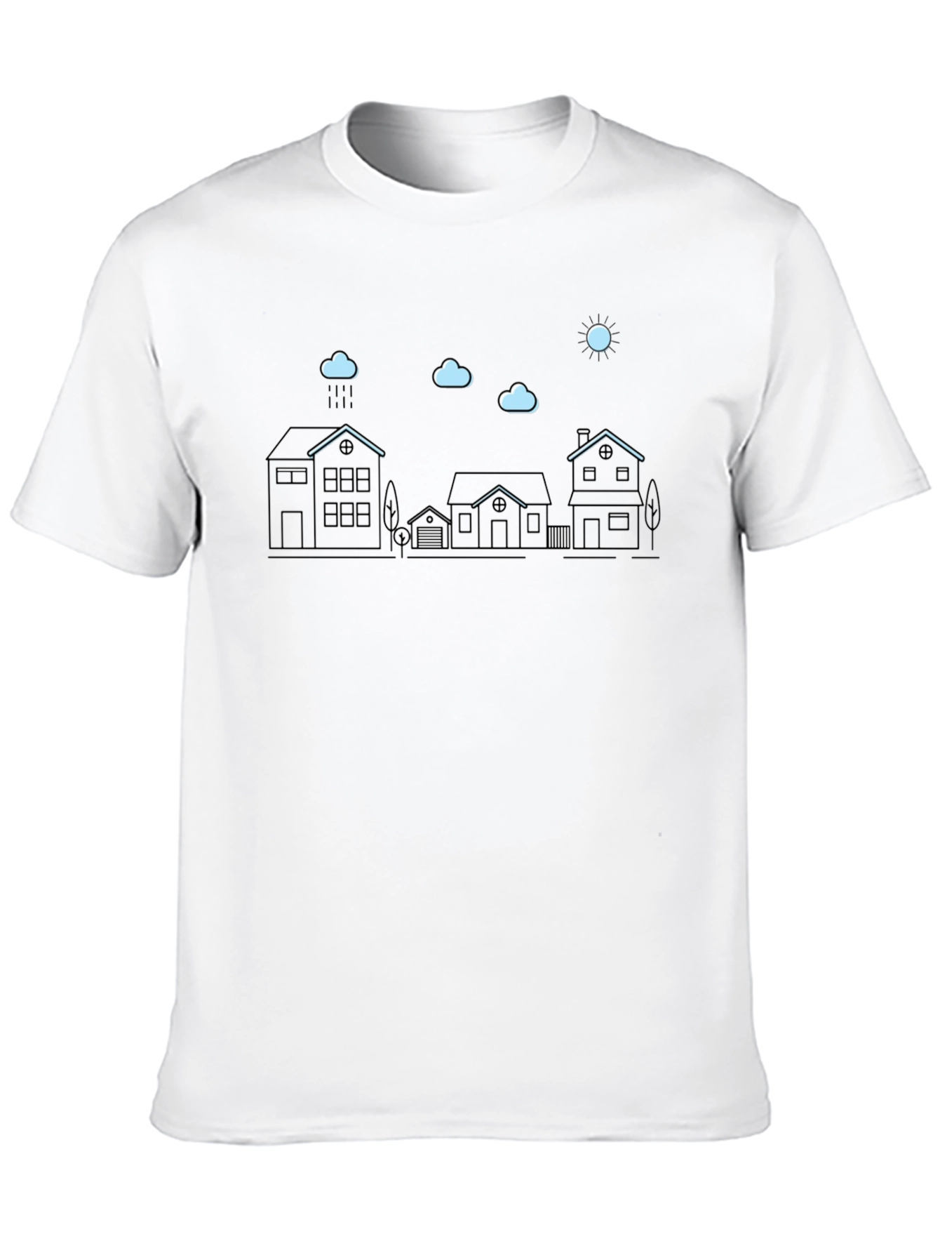Neighborhood T-Shirt - Line Art Graphic Tee