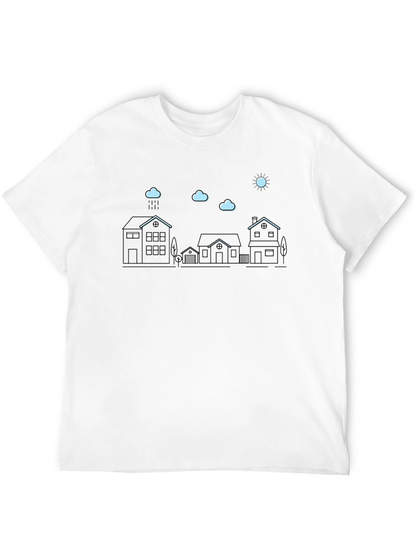 Neighborhood T-Shirt - Line Art Graphic Tee