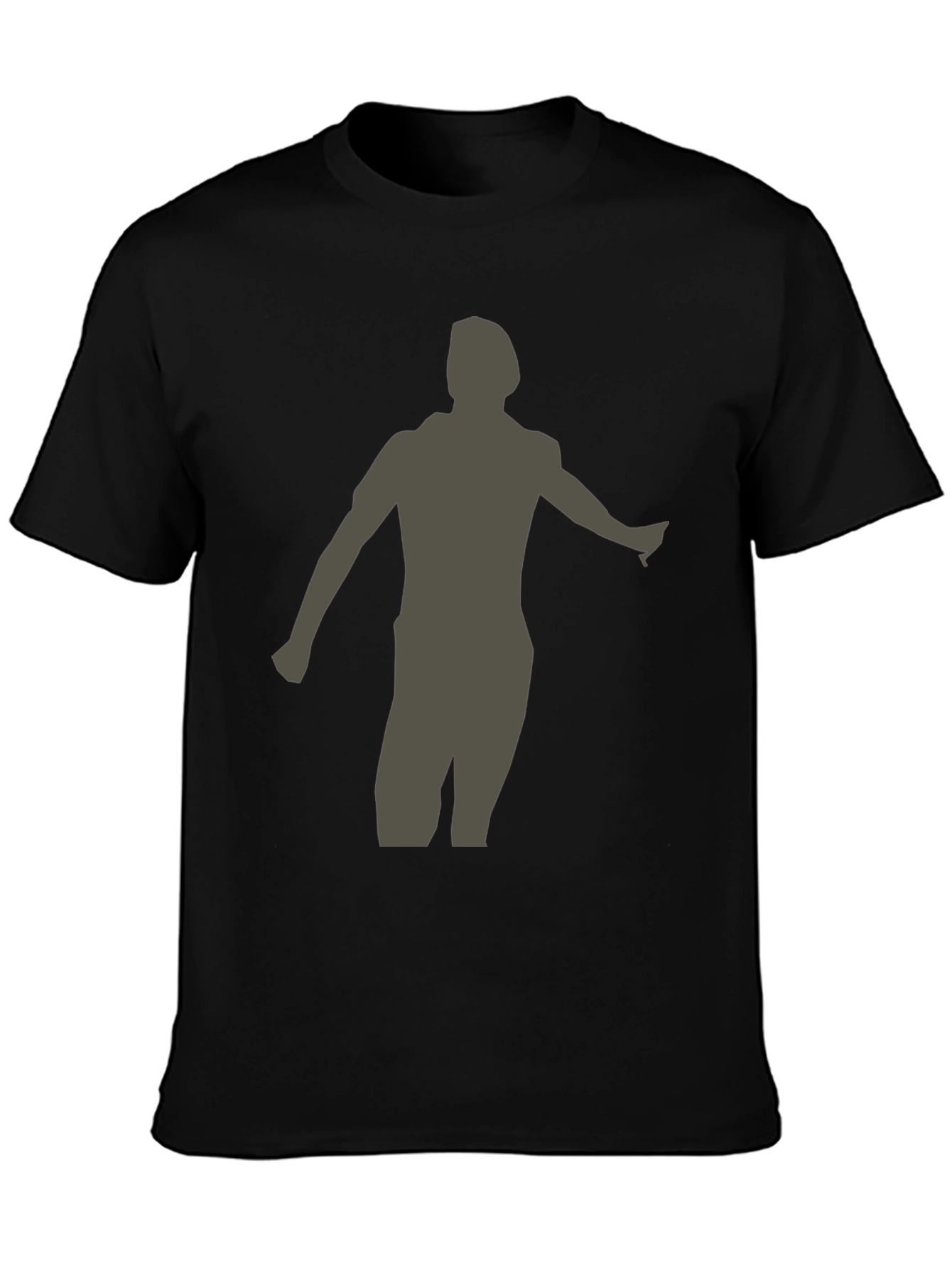 Silhouette Graphic T-Shirt - Casual Black Tee