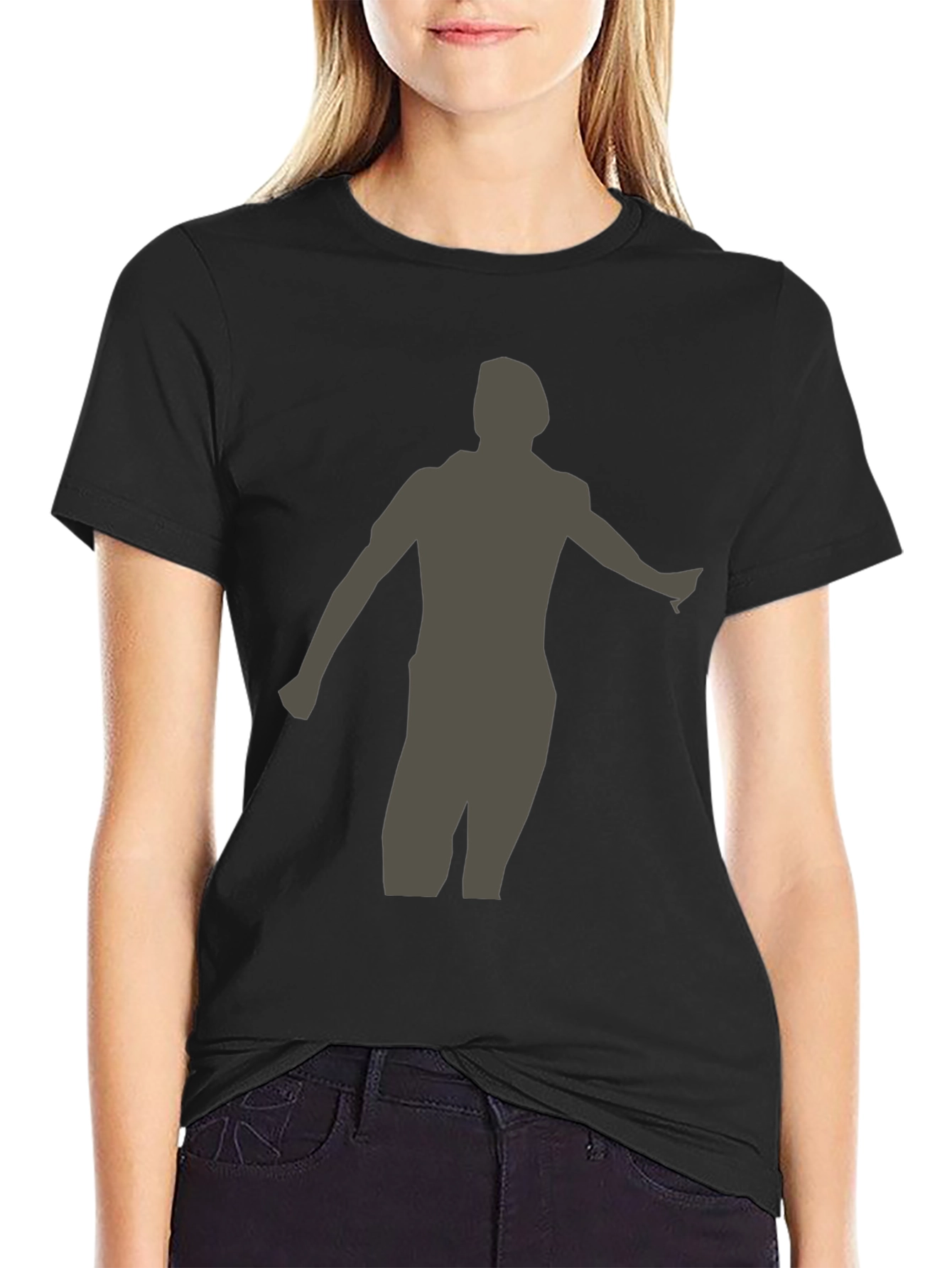 Silhouette Graphic T-Shirt - Casual Black Tee