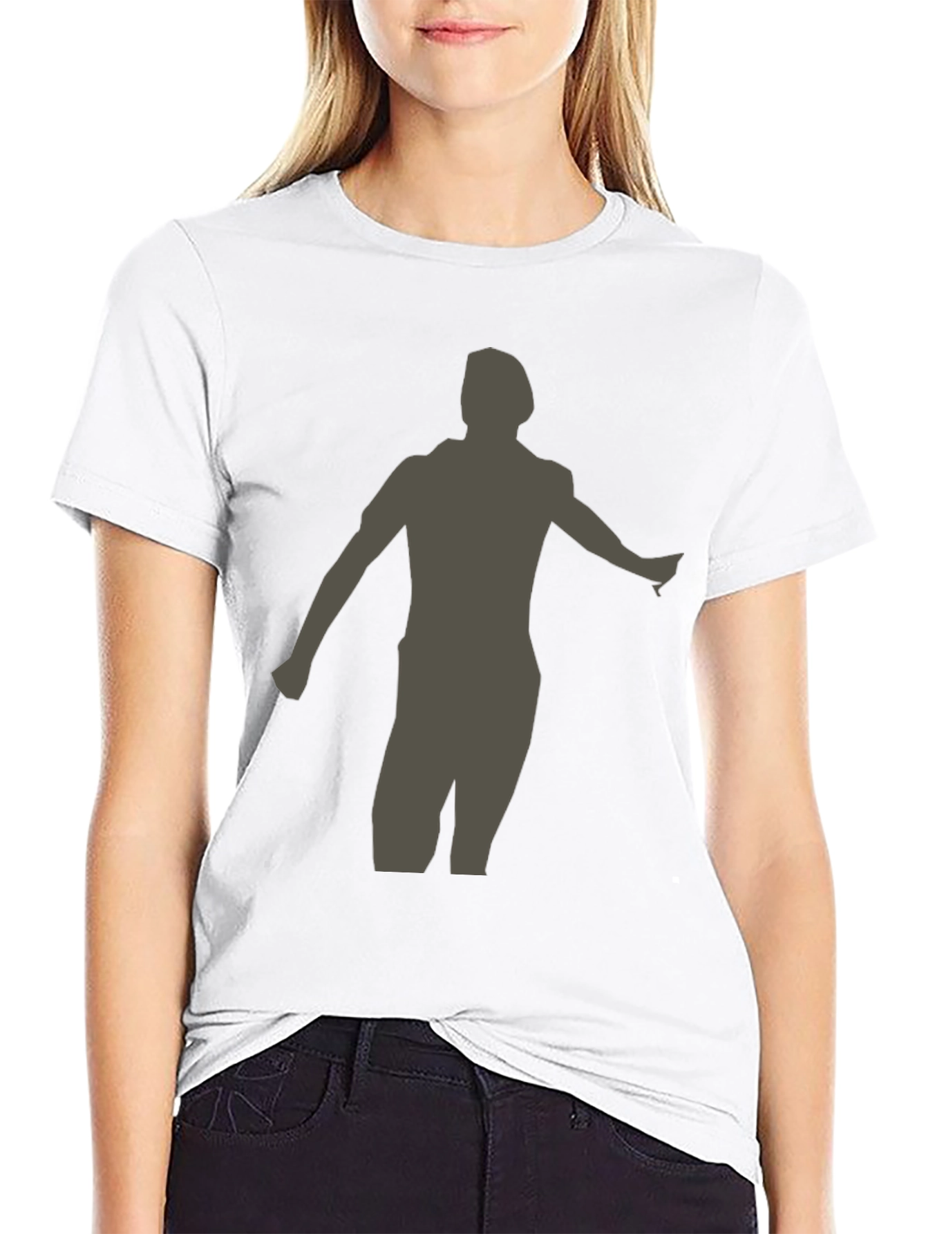 Silhouette Graphic T-Shirt - Casual Black Tee