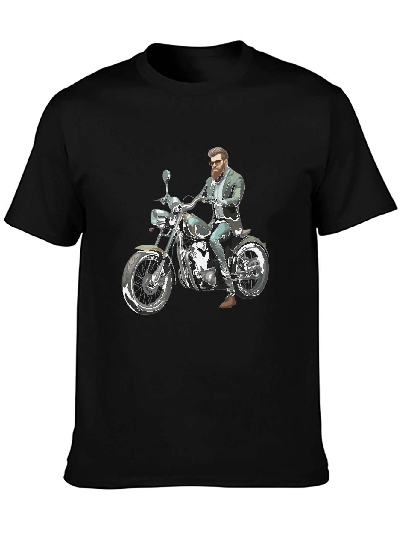 Cool Rider Graphic Tee - Motorcycle Art