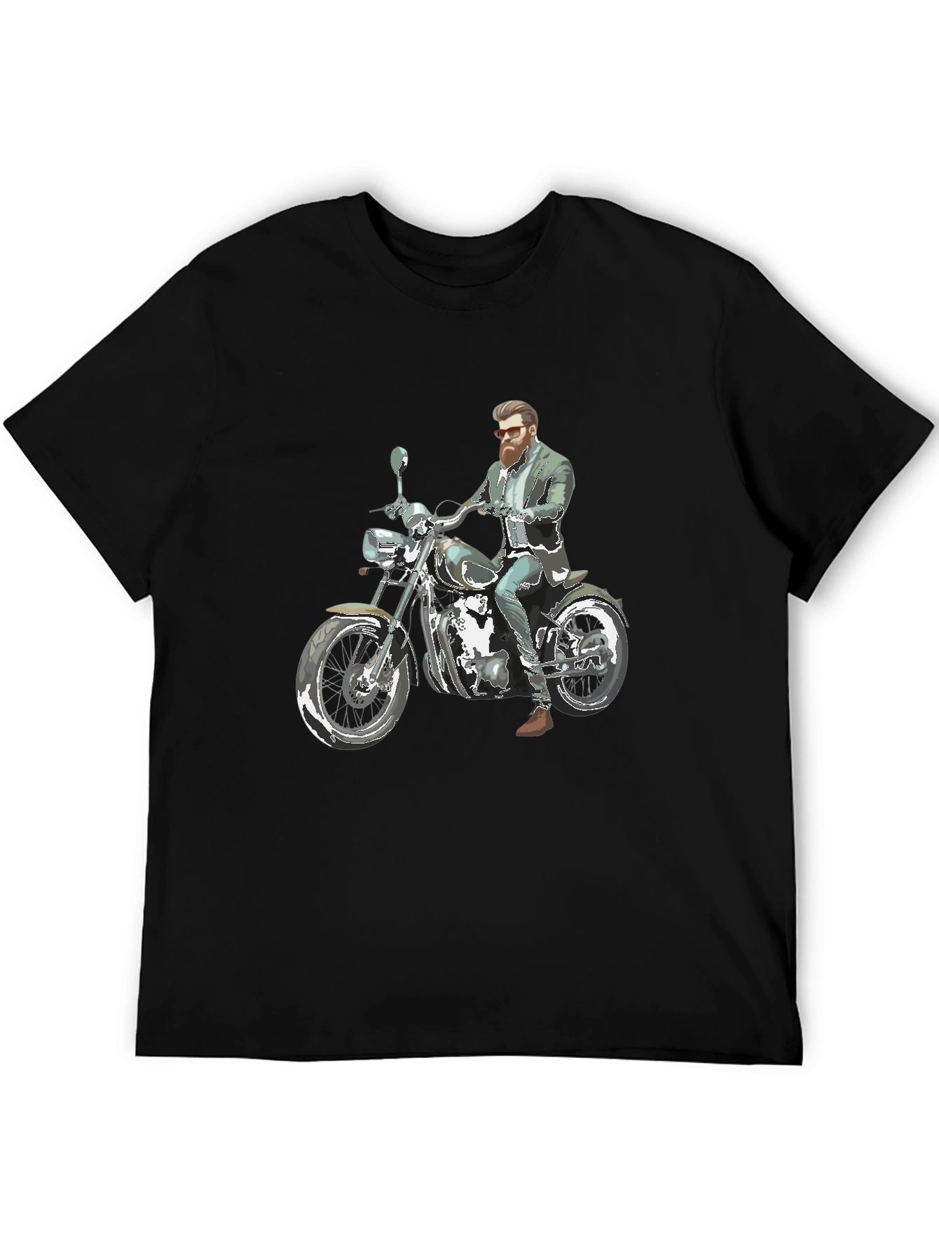 Cool Rider Graphic Tee - Motorcycle Art