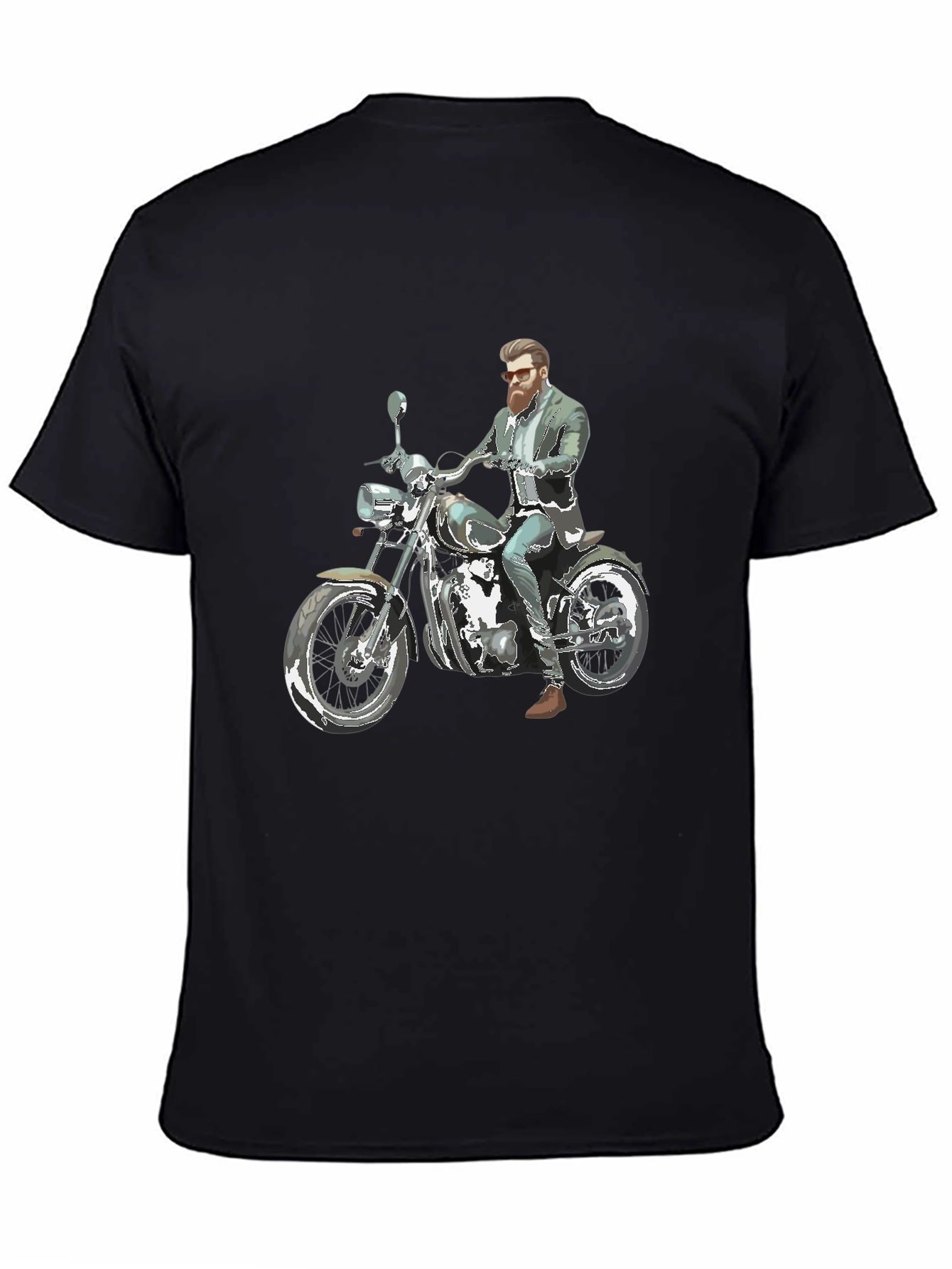 Cool Rider Graphic Tee - Motorcycle Art