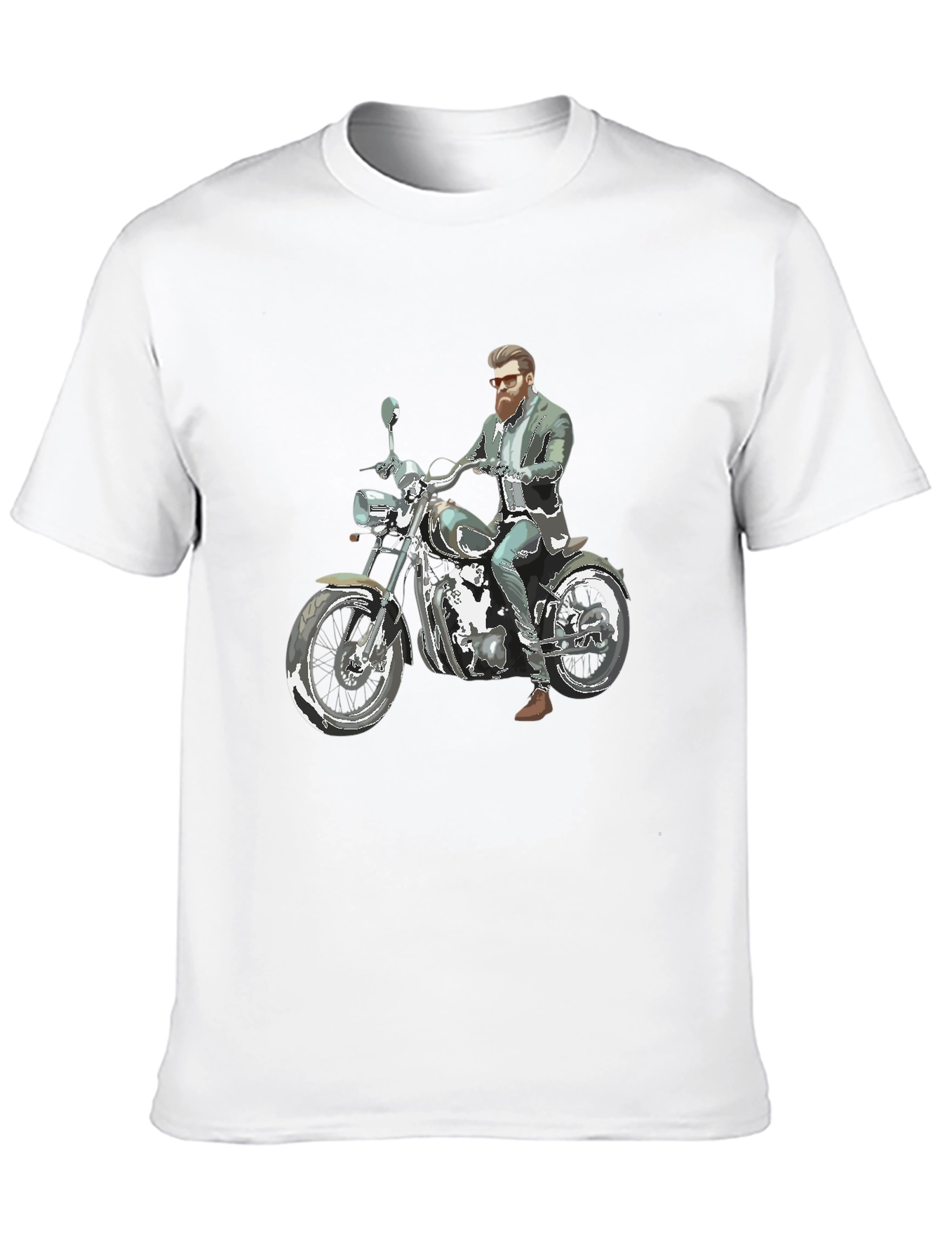 Cool Rider Graphic Tee - Motorcycle Art