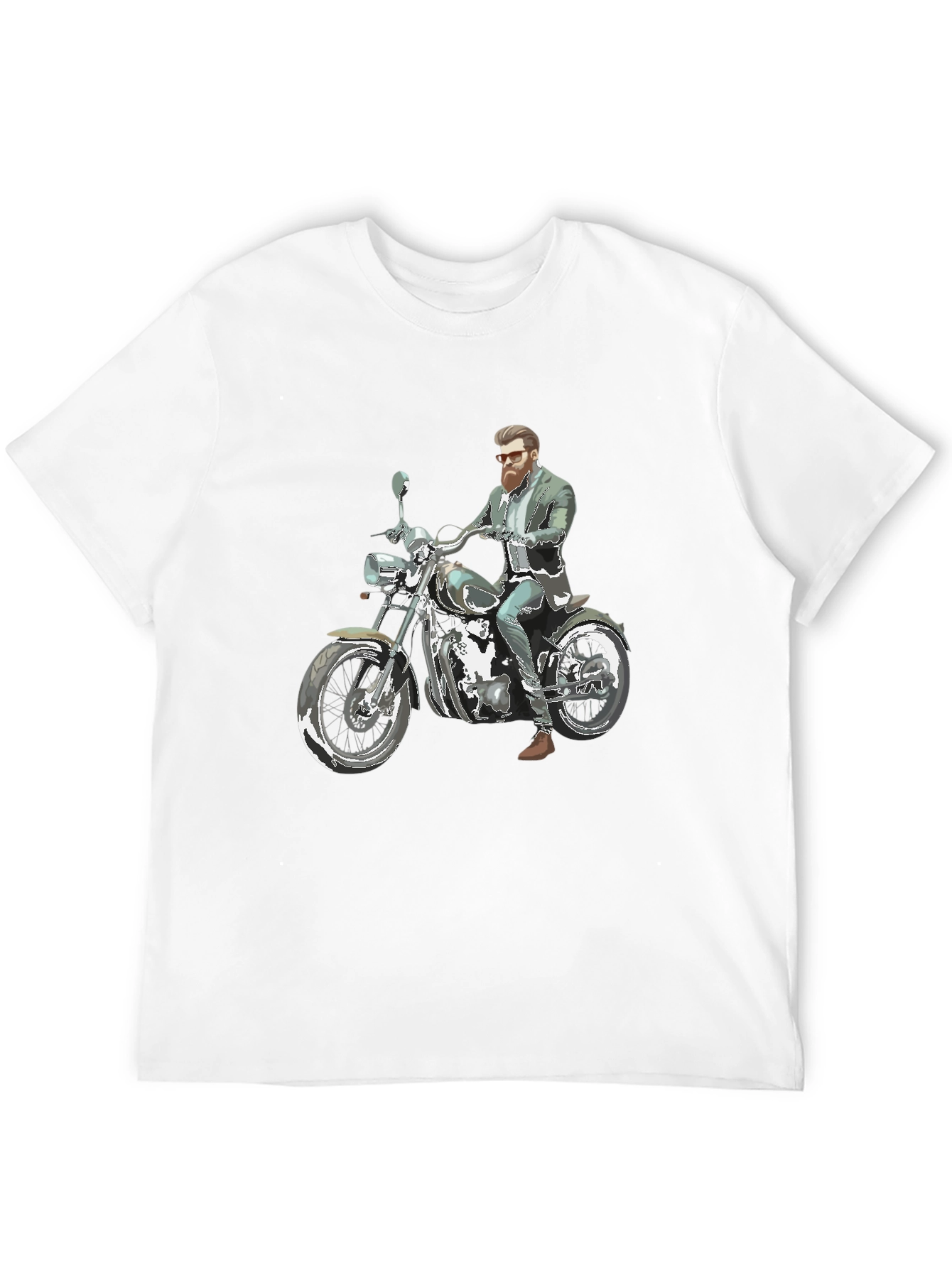 Cool Rider Graphic Tee - Motorcycle Art