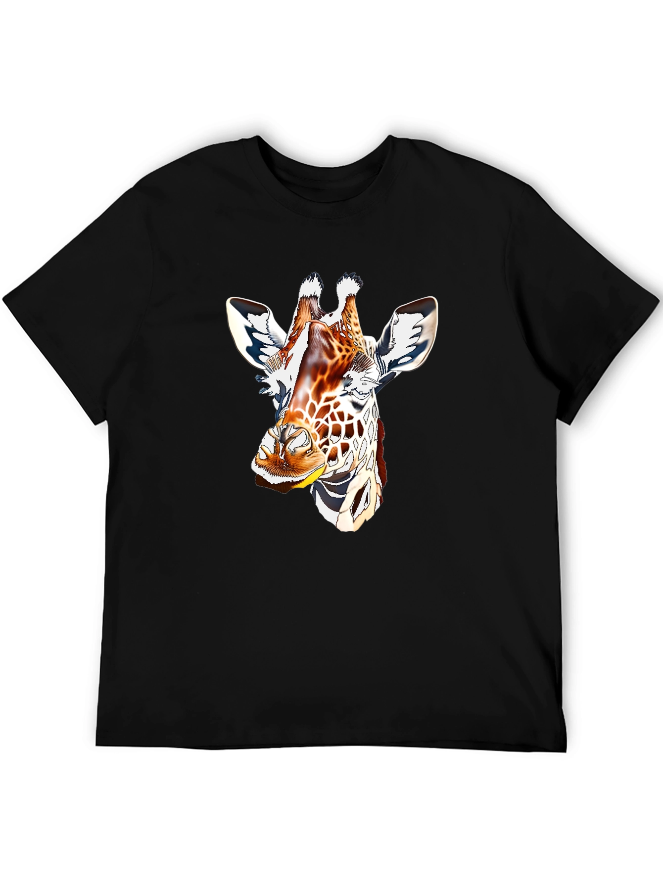 Giraffe Graphic Tee - Mens Black T-Shirt