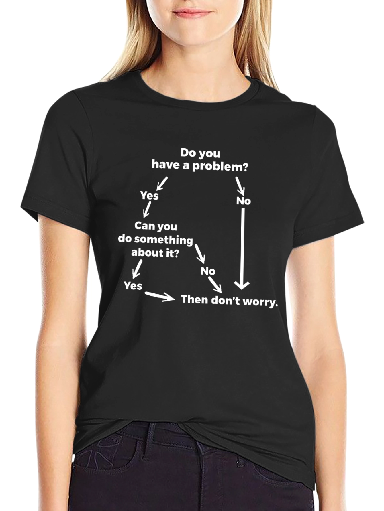 Problem Solving Flowchart Graphic Tee
