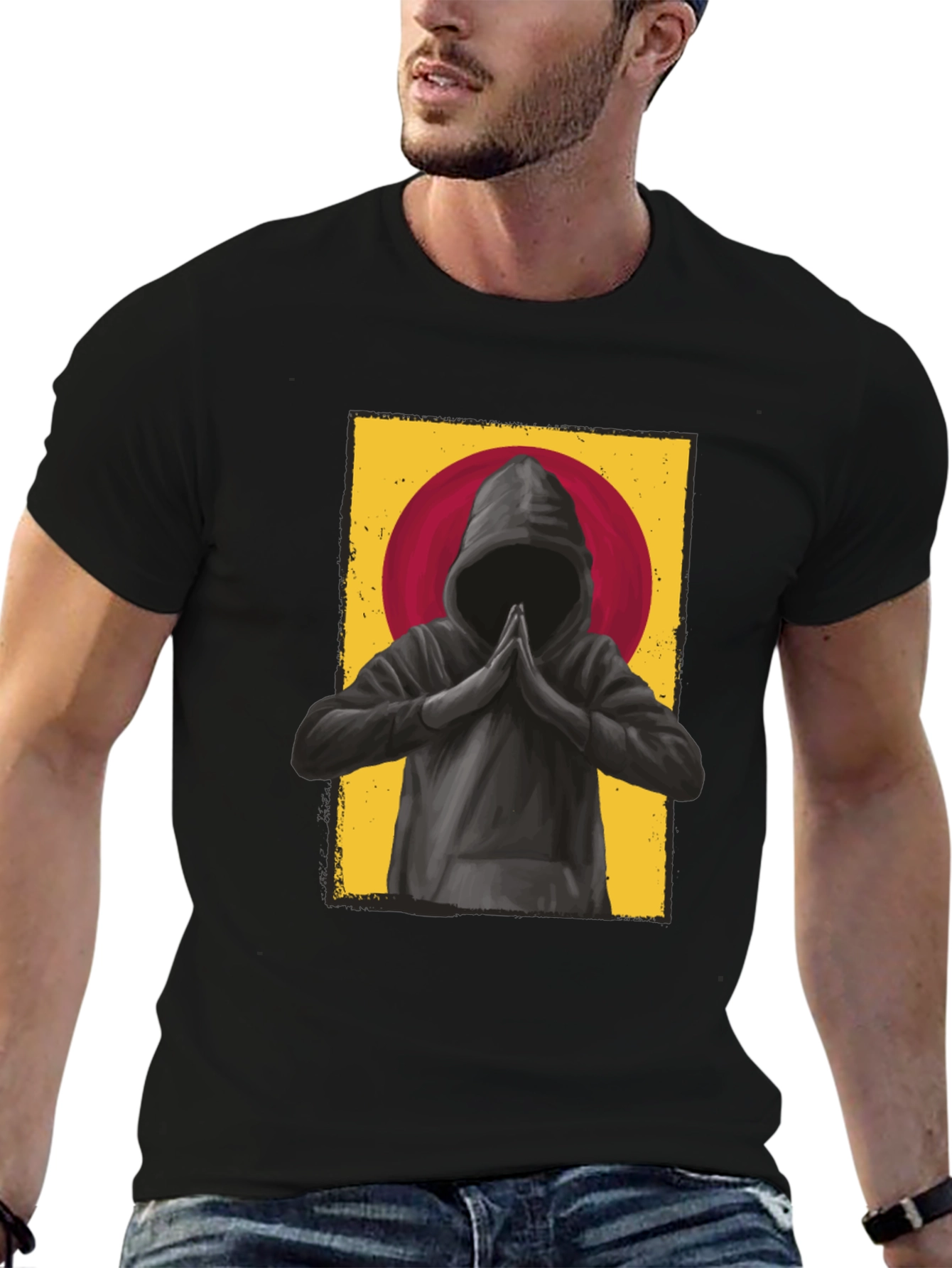 Monk Graphic Tee - Spiritual Zen Style