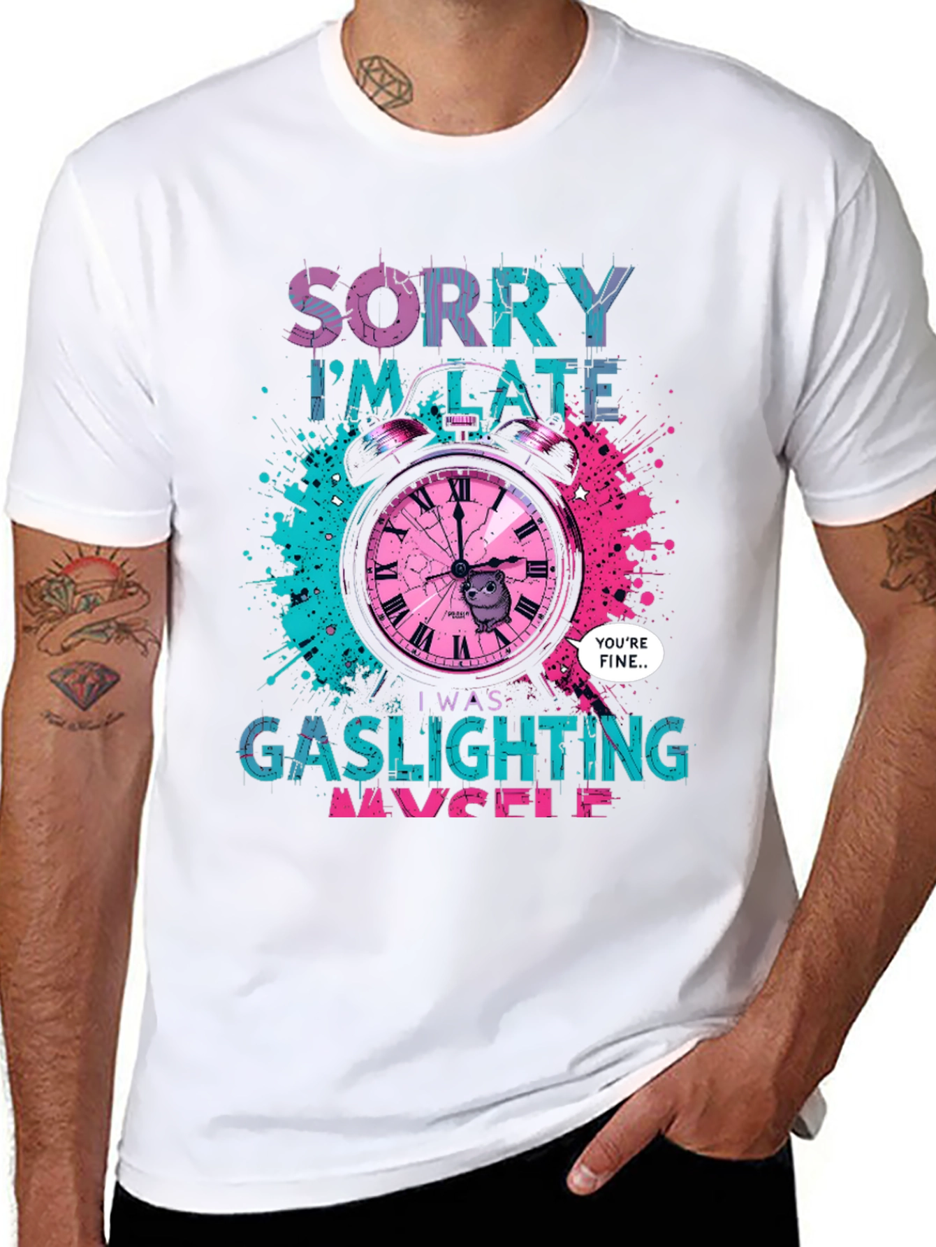 Sorry Im Late Gaslighting Myself T-Shirt
