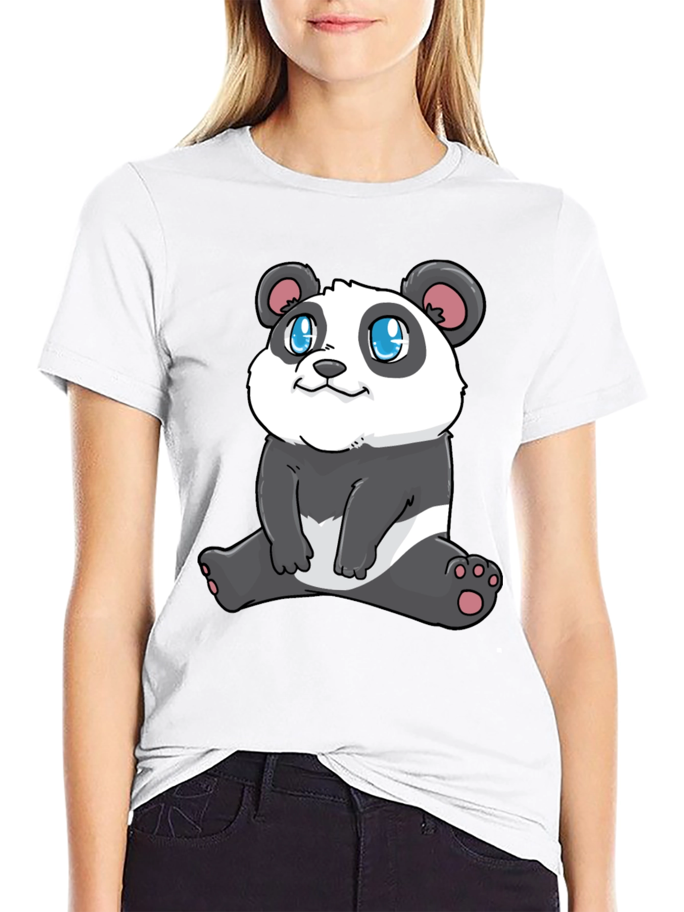 Cute Panda Graphic Tee - Stylish Black T-Shirt