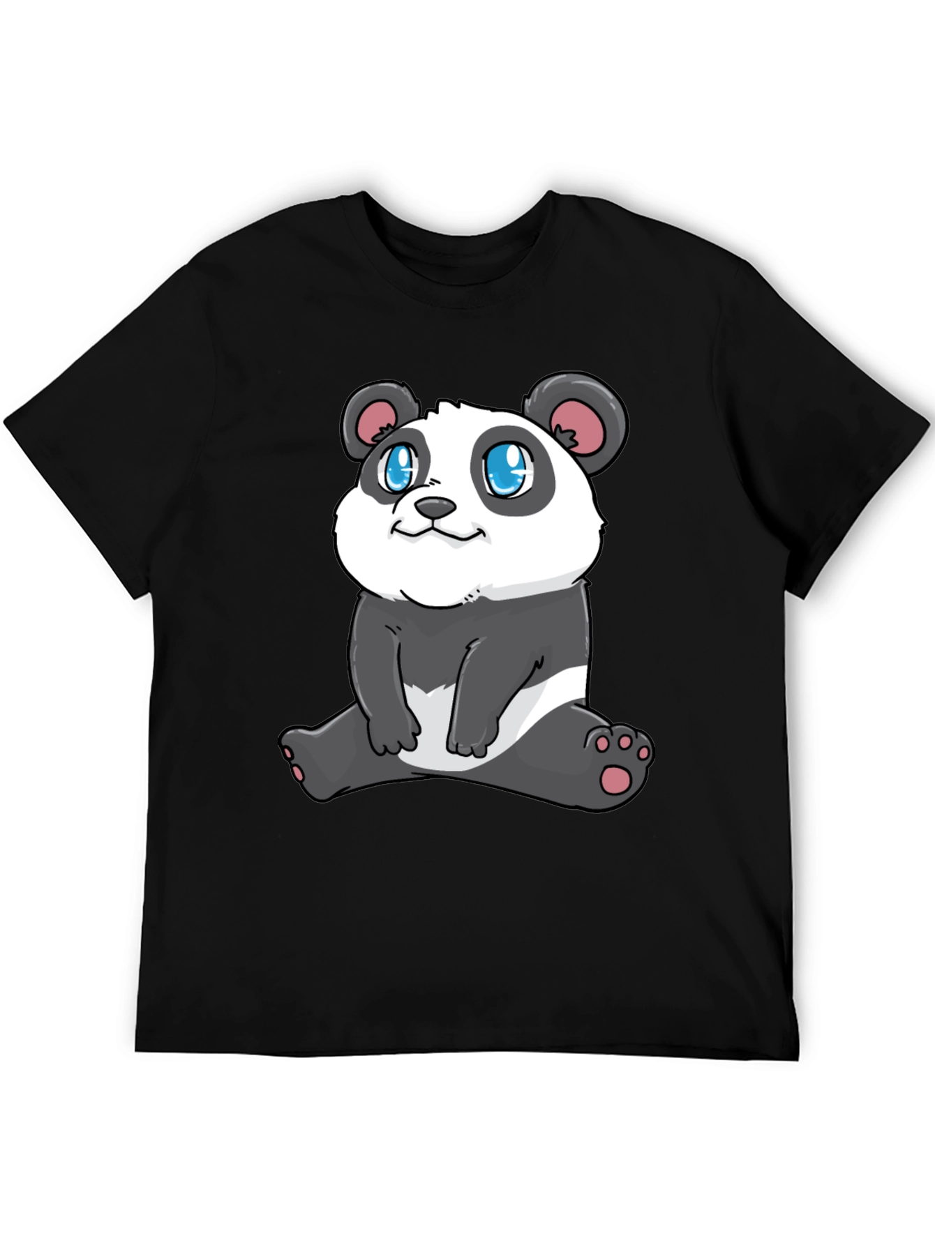 Cute Panda Graphic Tee - Stylish Black T-Shirt