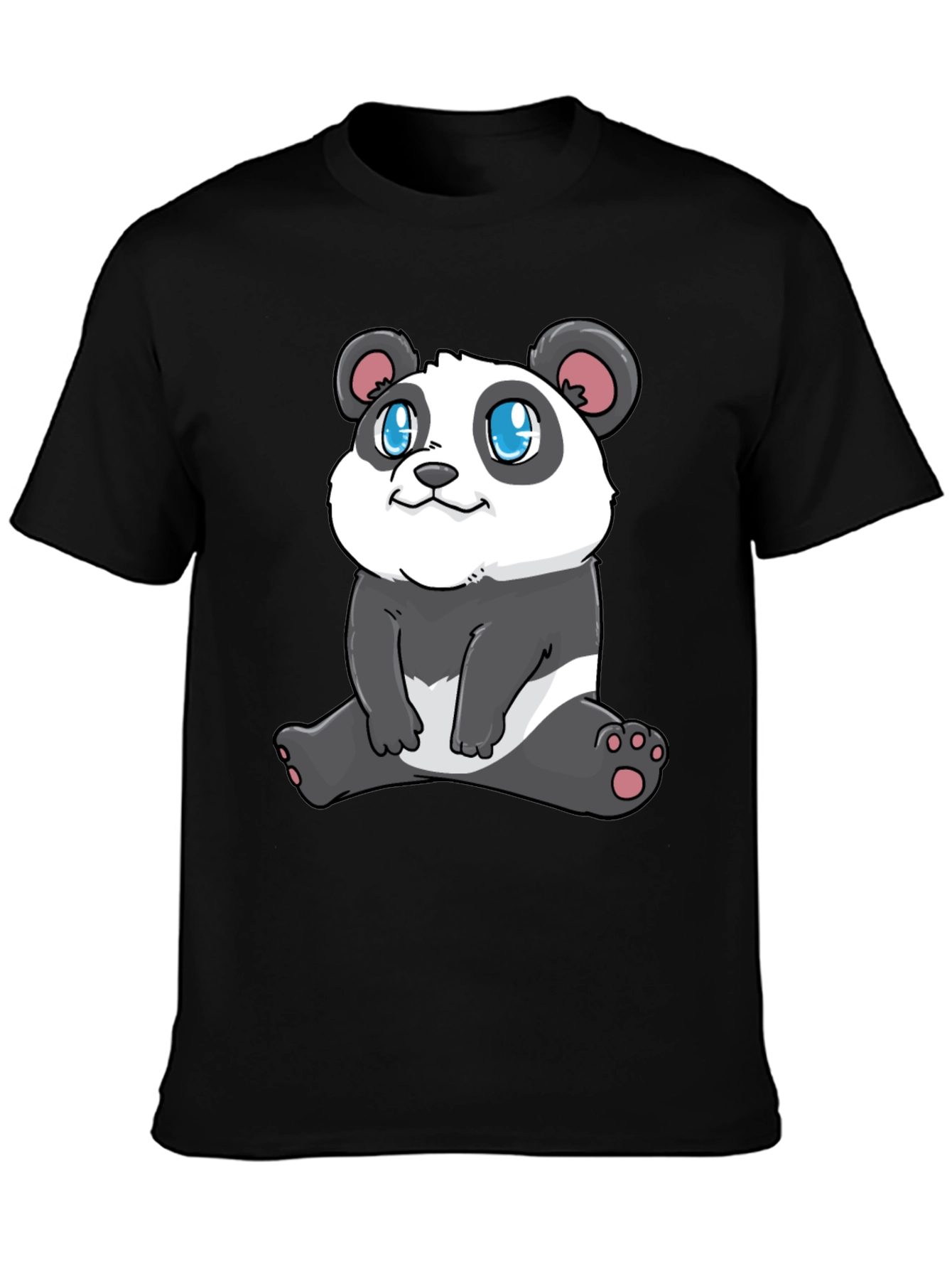 Cute Panda Graphic Tee - Stylish Black T-Shirt