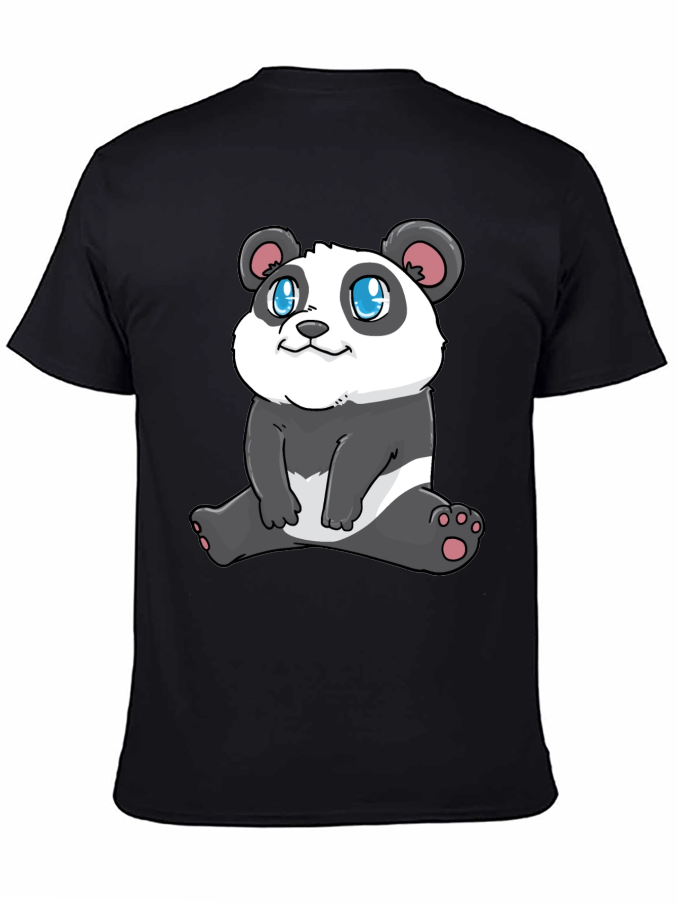 Cute Panda Graphic Tee - Stylish Black T-Shirt