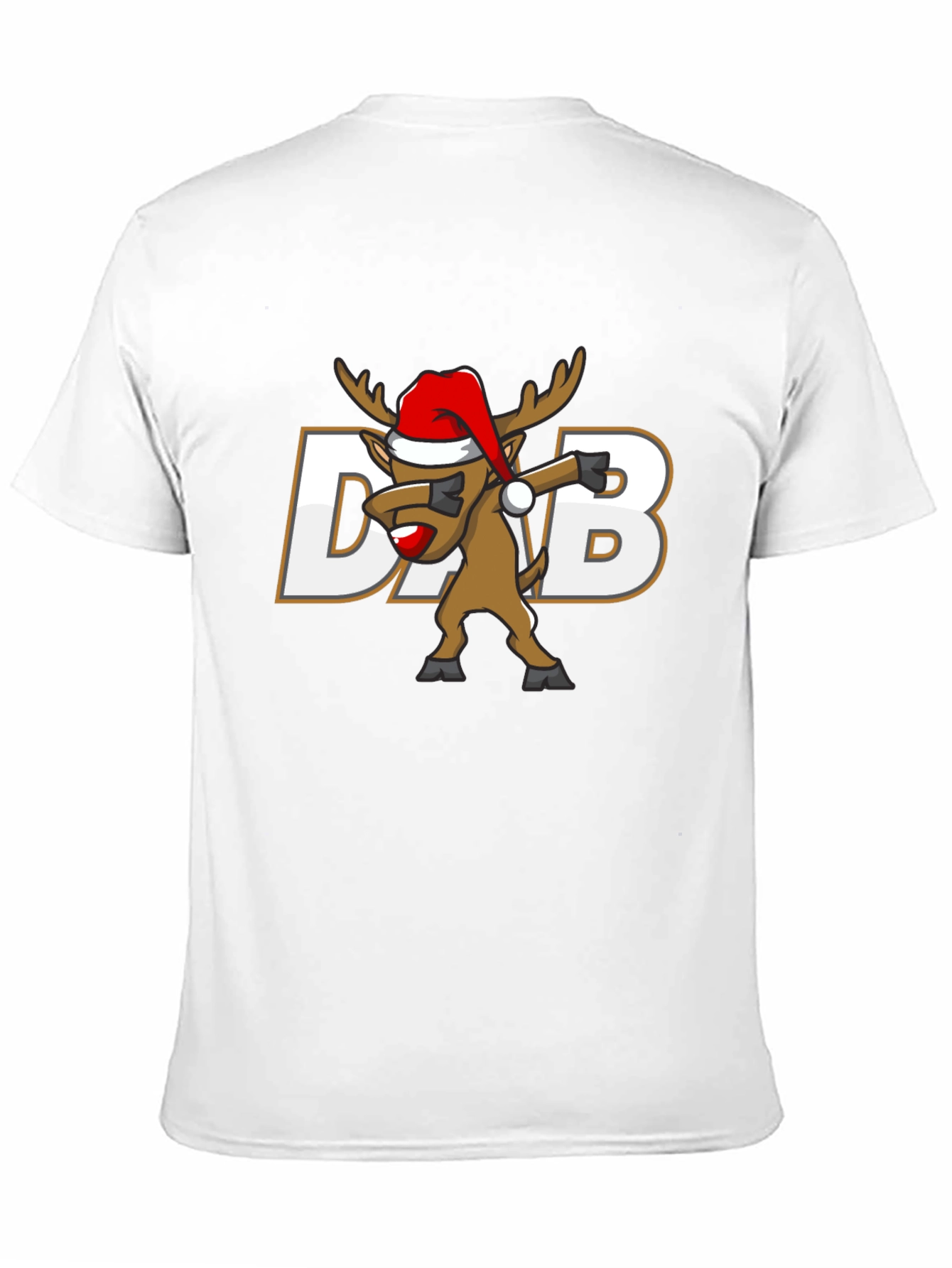 Dabbing Reindeer Christmas T-Shirt - Black
