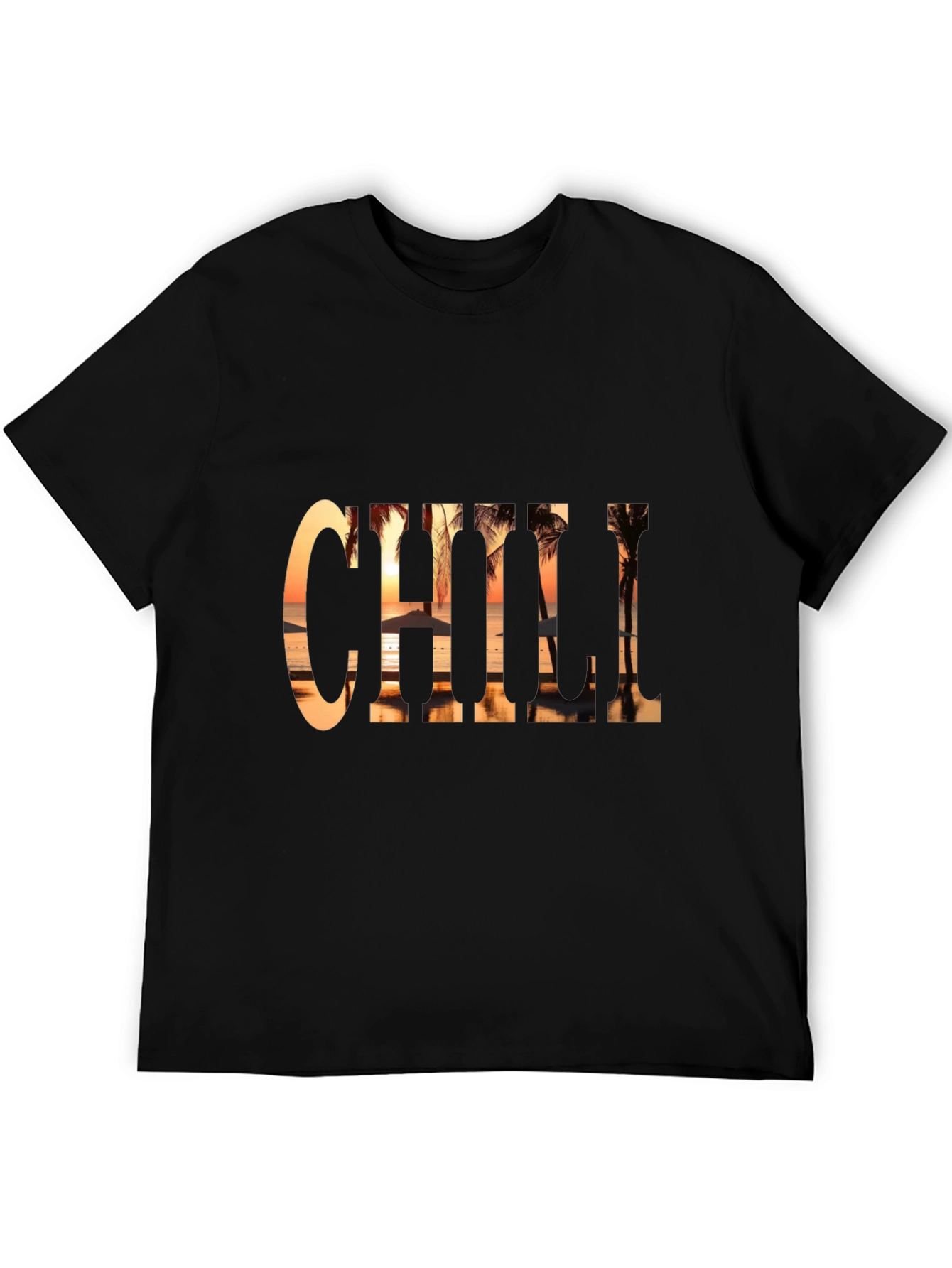 Chill Beach Sunset Graphic Tee