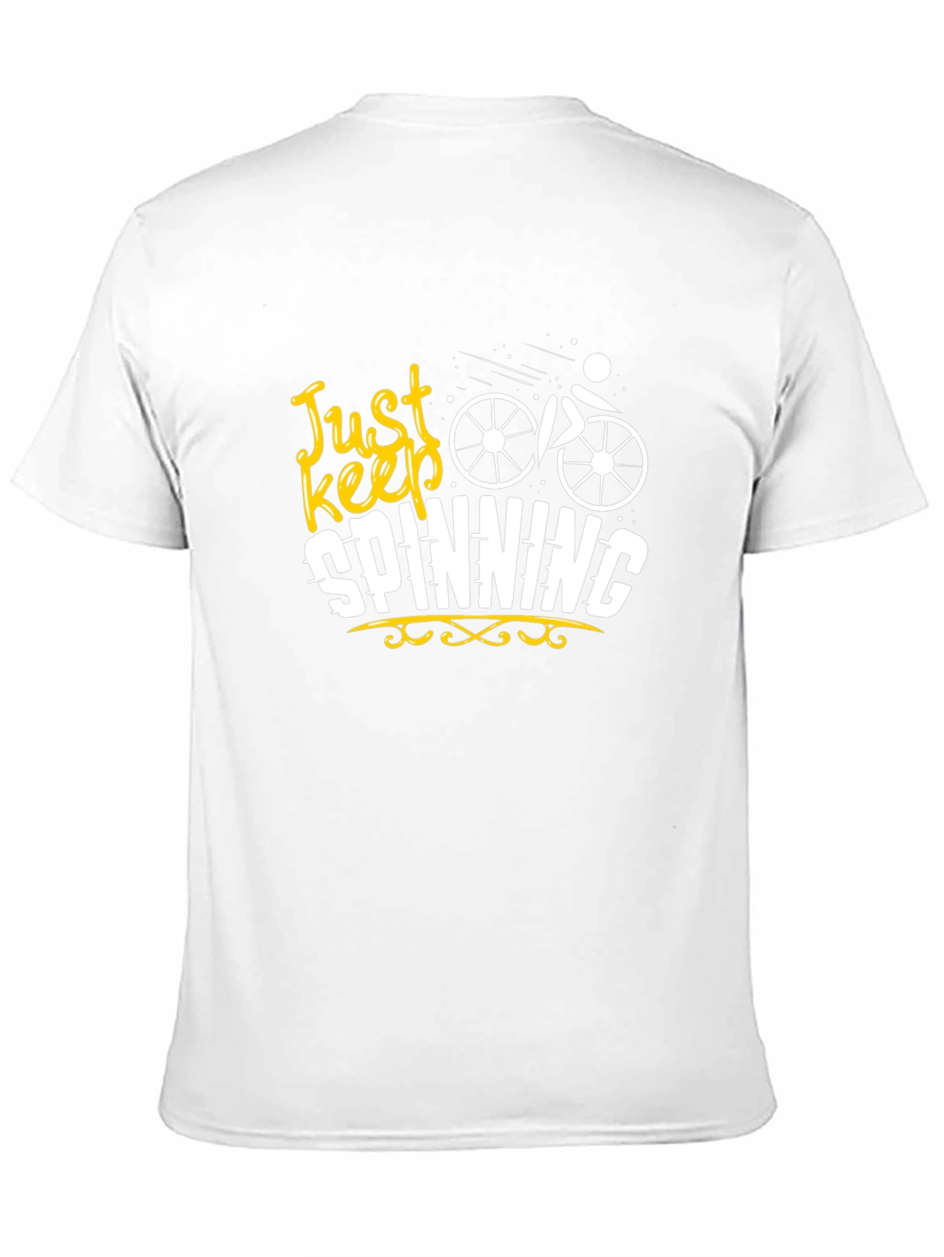 Just Keep Spinning Graphic Black T-Shirt