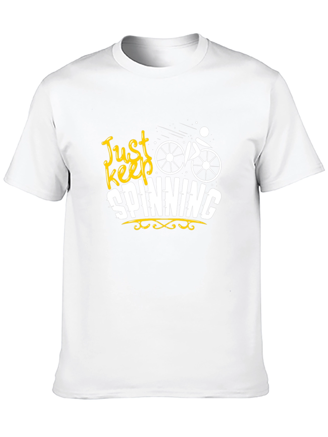 Just Keep Spinning Graphic Black T-Shirt