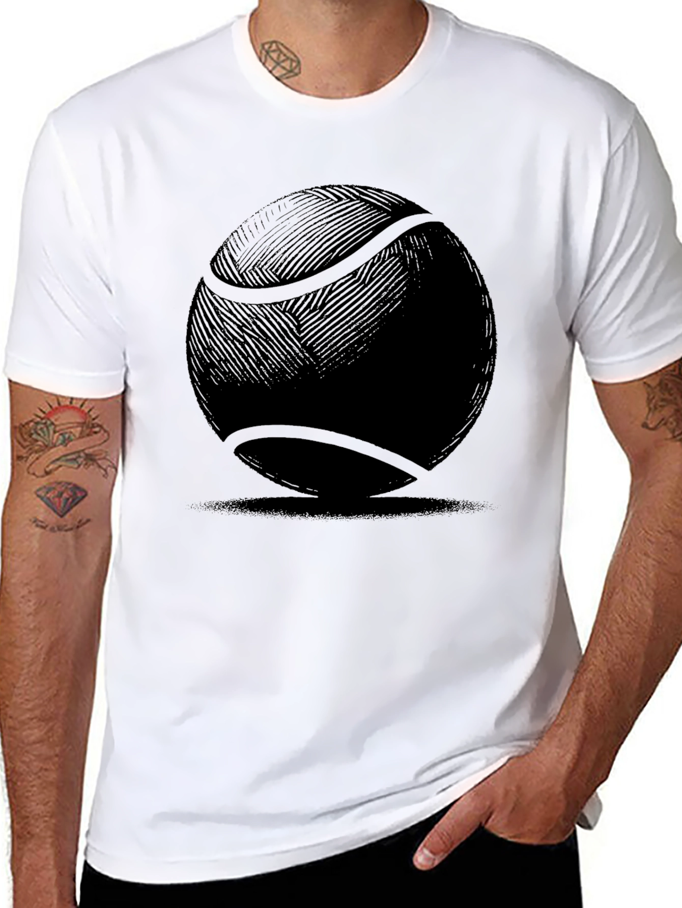 Tennis Ball Graphic Tee - Unique Sportswear