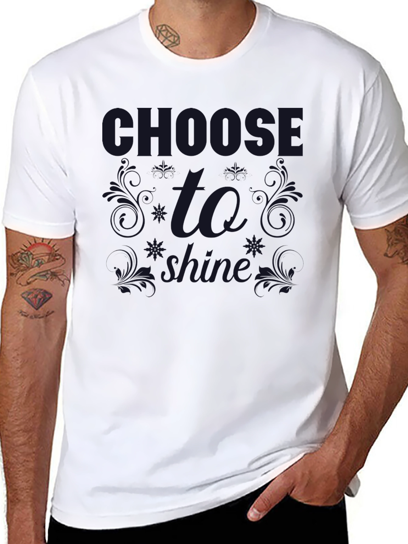 Choose to Shine Graphic Tee - Dark Print T-Shirt