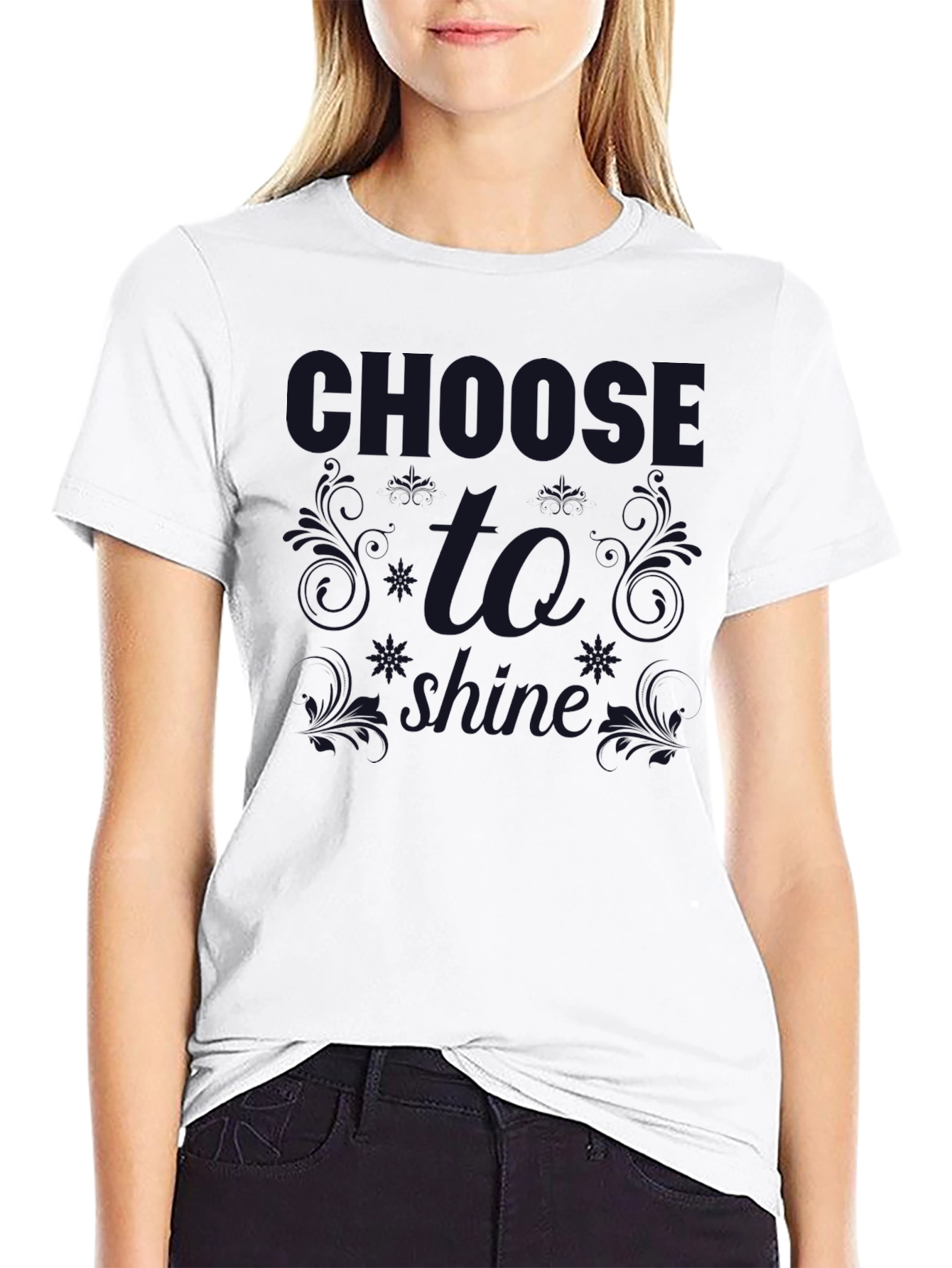 Choose to Shine Graphic Tee - Dark Print T-Shirt