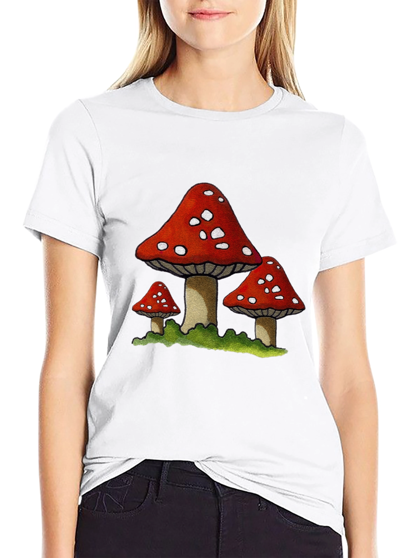 Mushroom Graphic Print T-Shirt