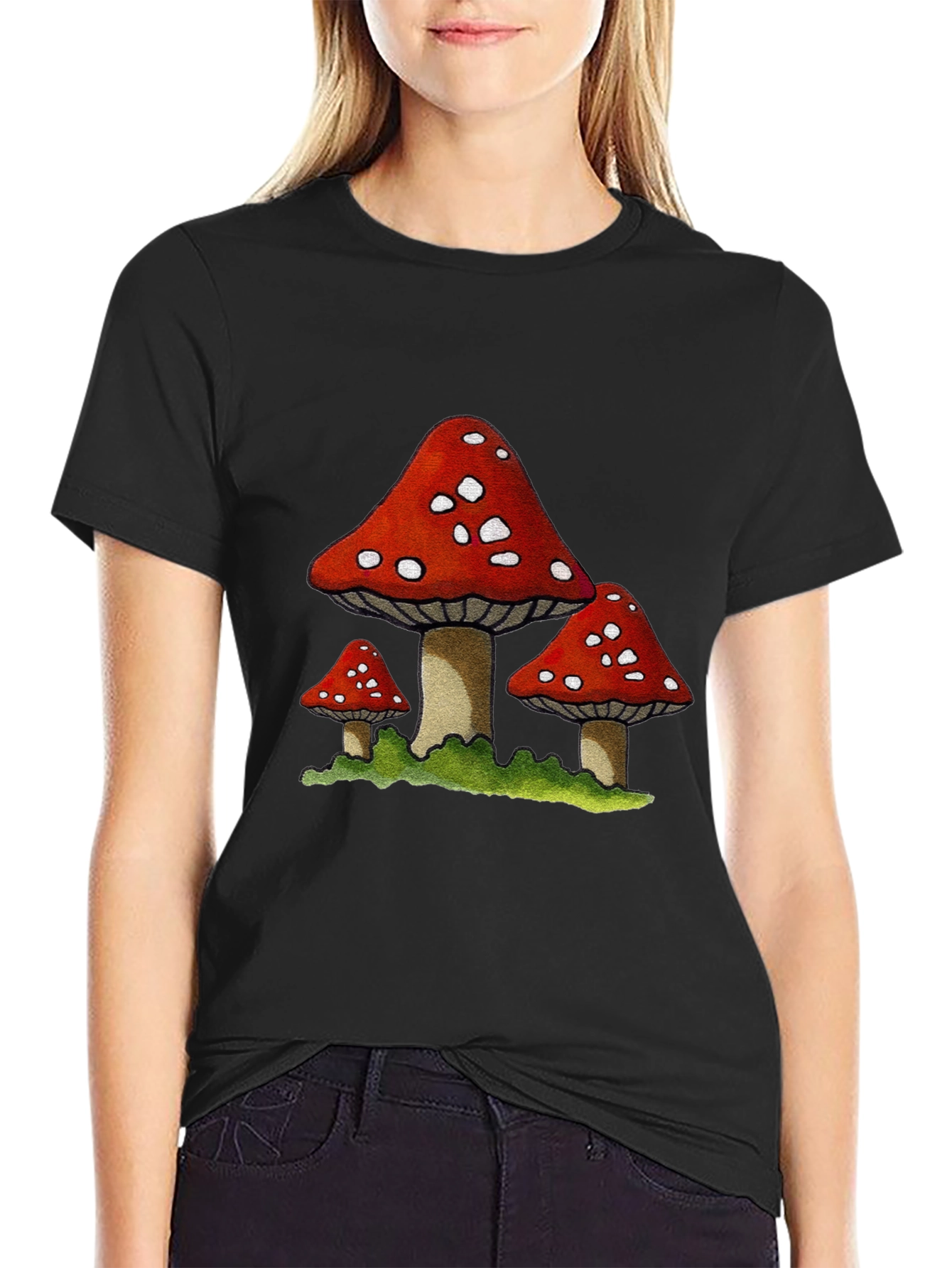 Mushroom Graphic Print T-Shirt