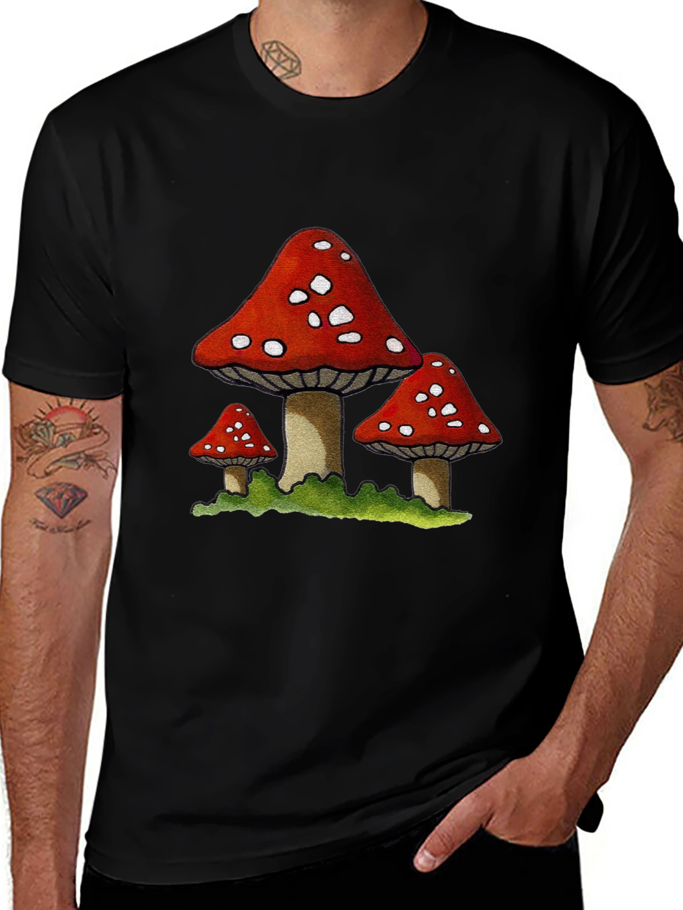 Mushroom Graphic Print T-Shirt