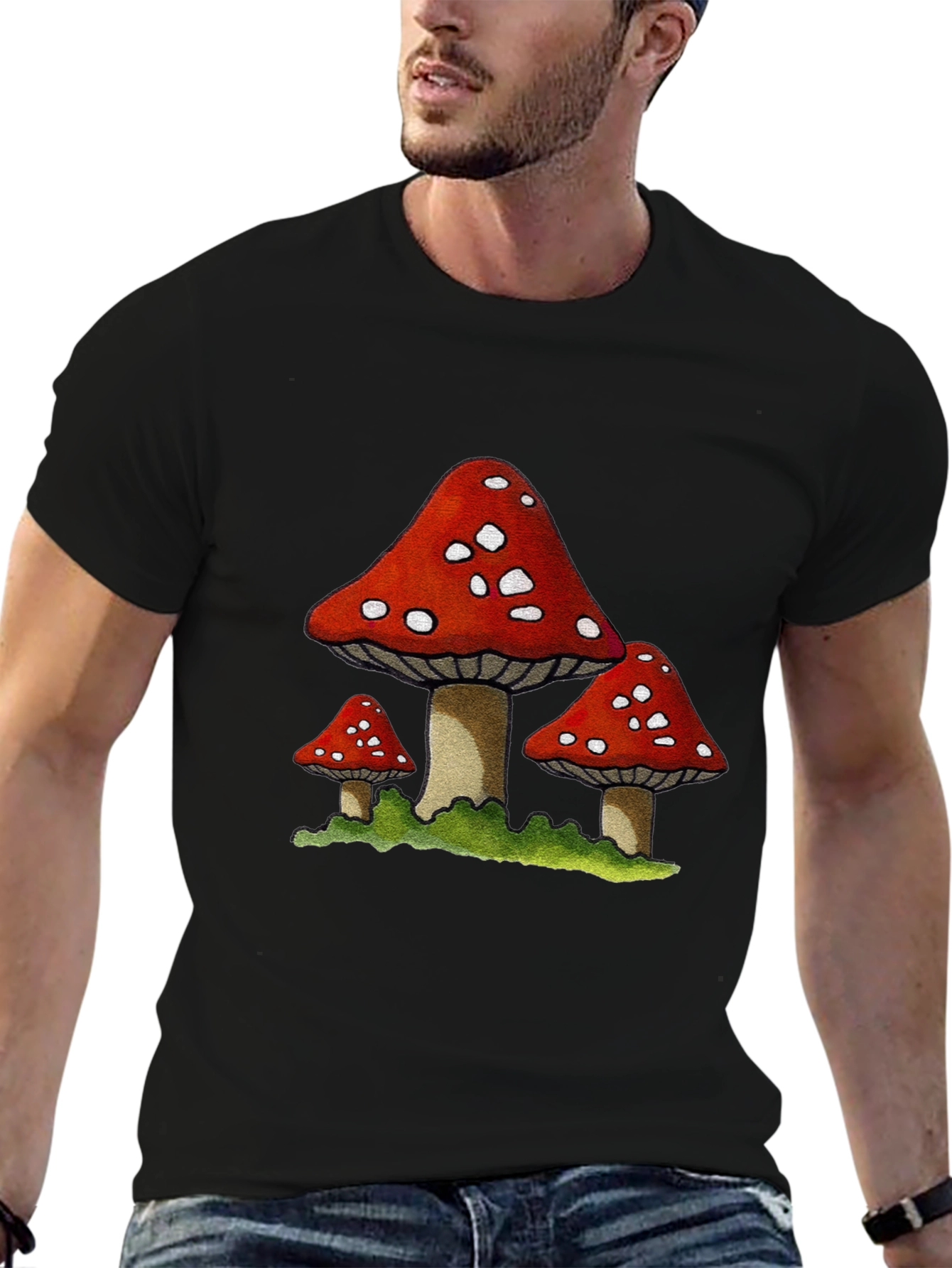 Mushroom Graphic Print T-Shirt