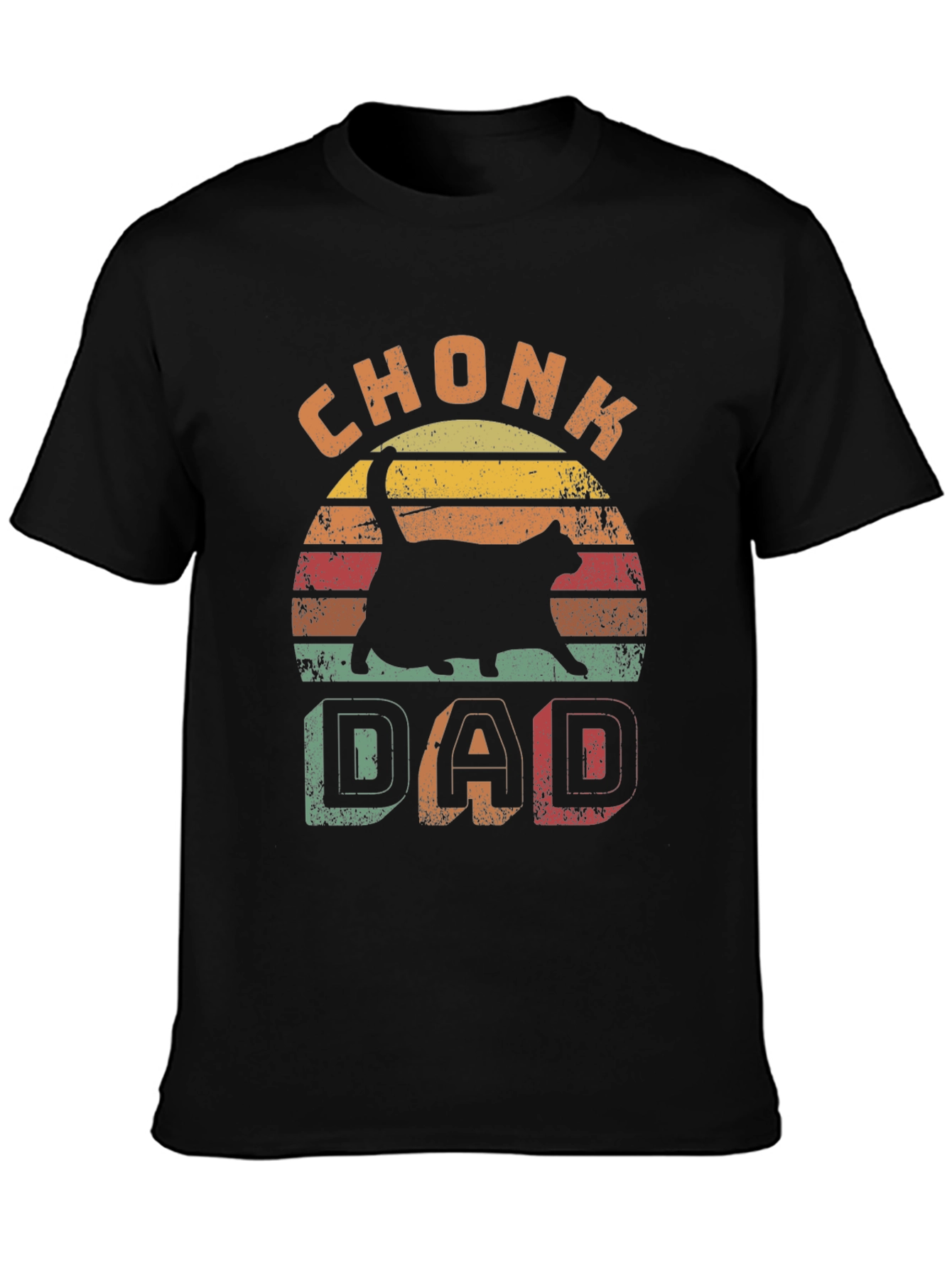 Chonk Dad Retro Graphic Tee - Cat Lover T-Shirt