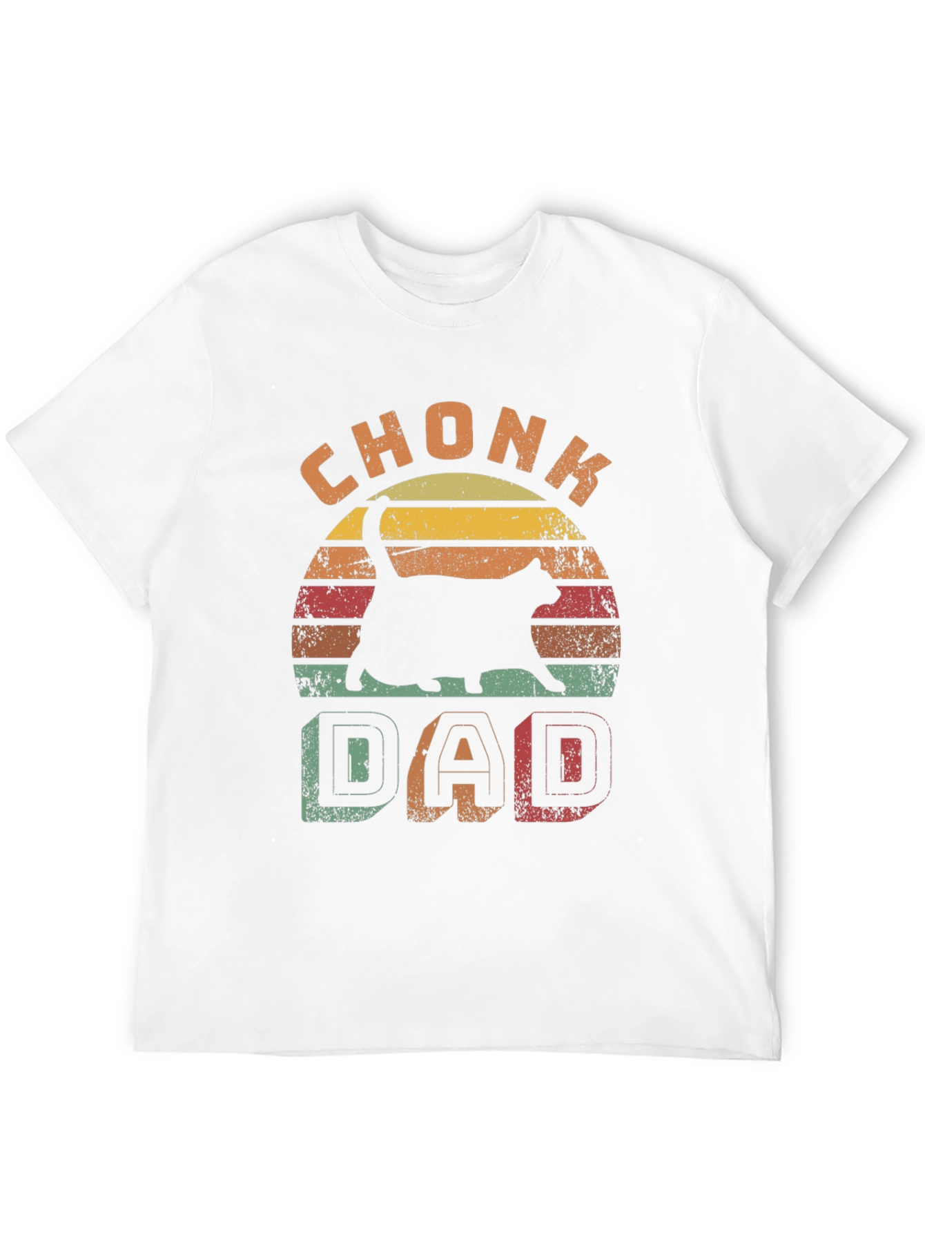 Chonk Dad Retro Graphic Tee - Cat Lover T-Shirt