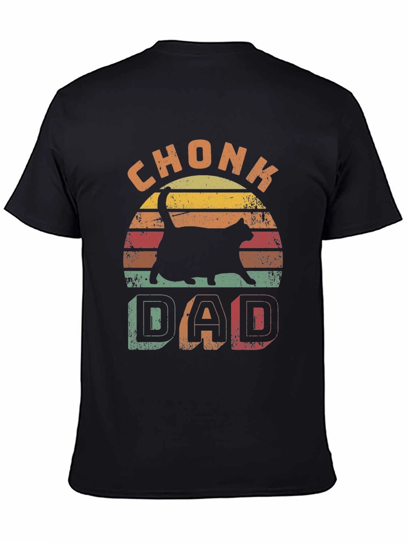 Chonk Dad Retro Graphic Tee - Cat Lover T-Shirt