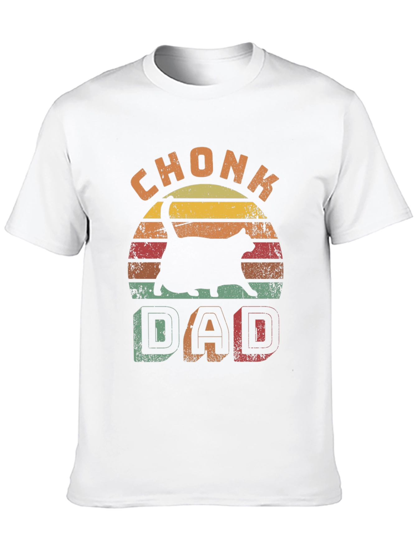 Chonk Dad Retro Graphic Tee - Cat Lover T-Shirt