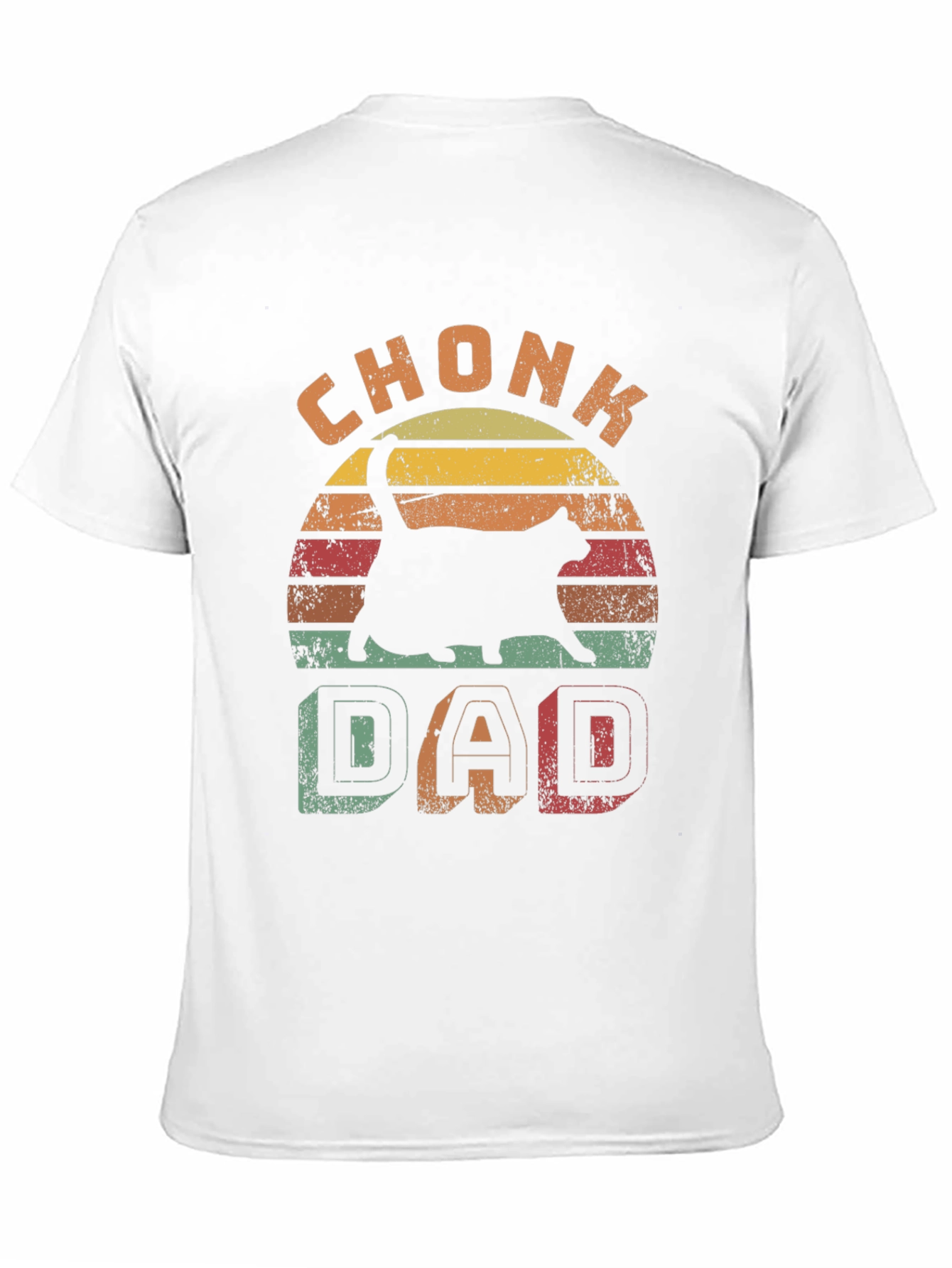 Chonk Dad Retro Graphic Tee - Cat Lover T-Shirt