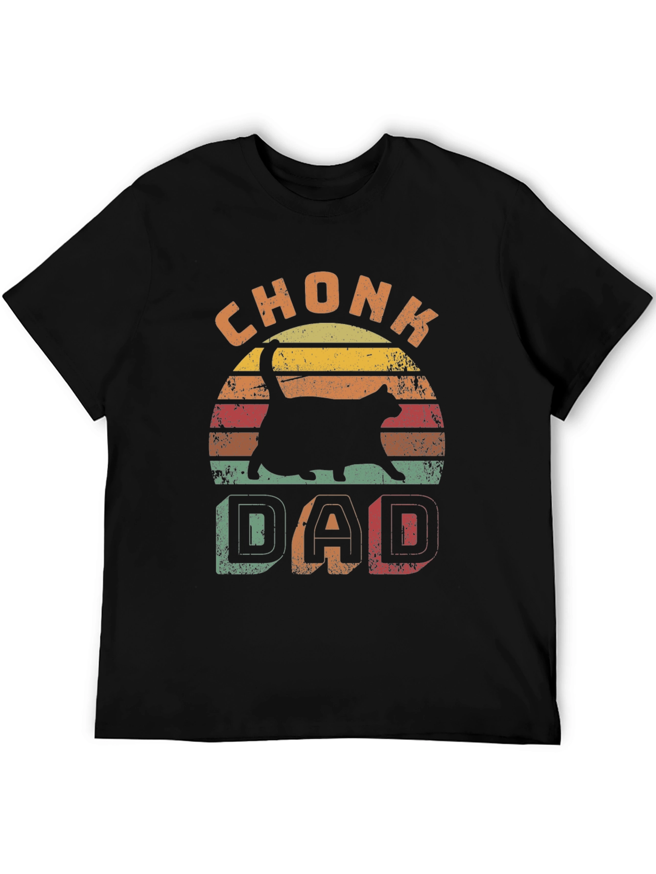 Chonk Dad Retro Graphic Tee - Cat Lover T-Shirt