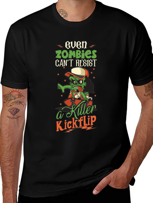 Zombie Skateboard Graphic T-Shirt - Killer Kickflip Tee