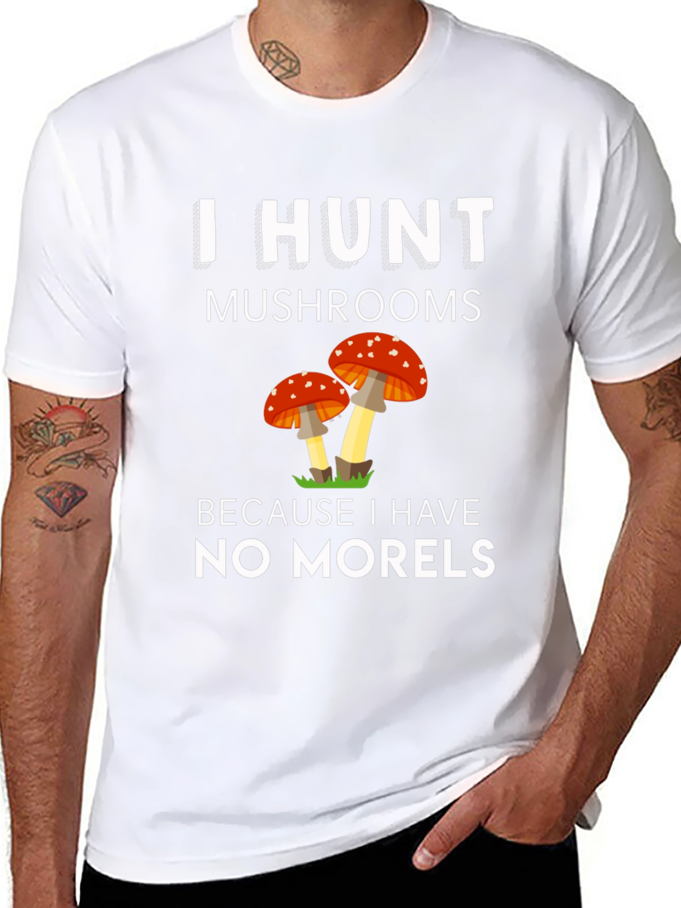 Mushroom Hunter T-Shirt - No Morels Pun Tee