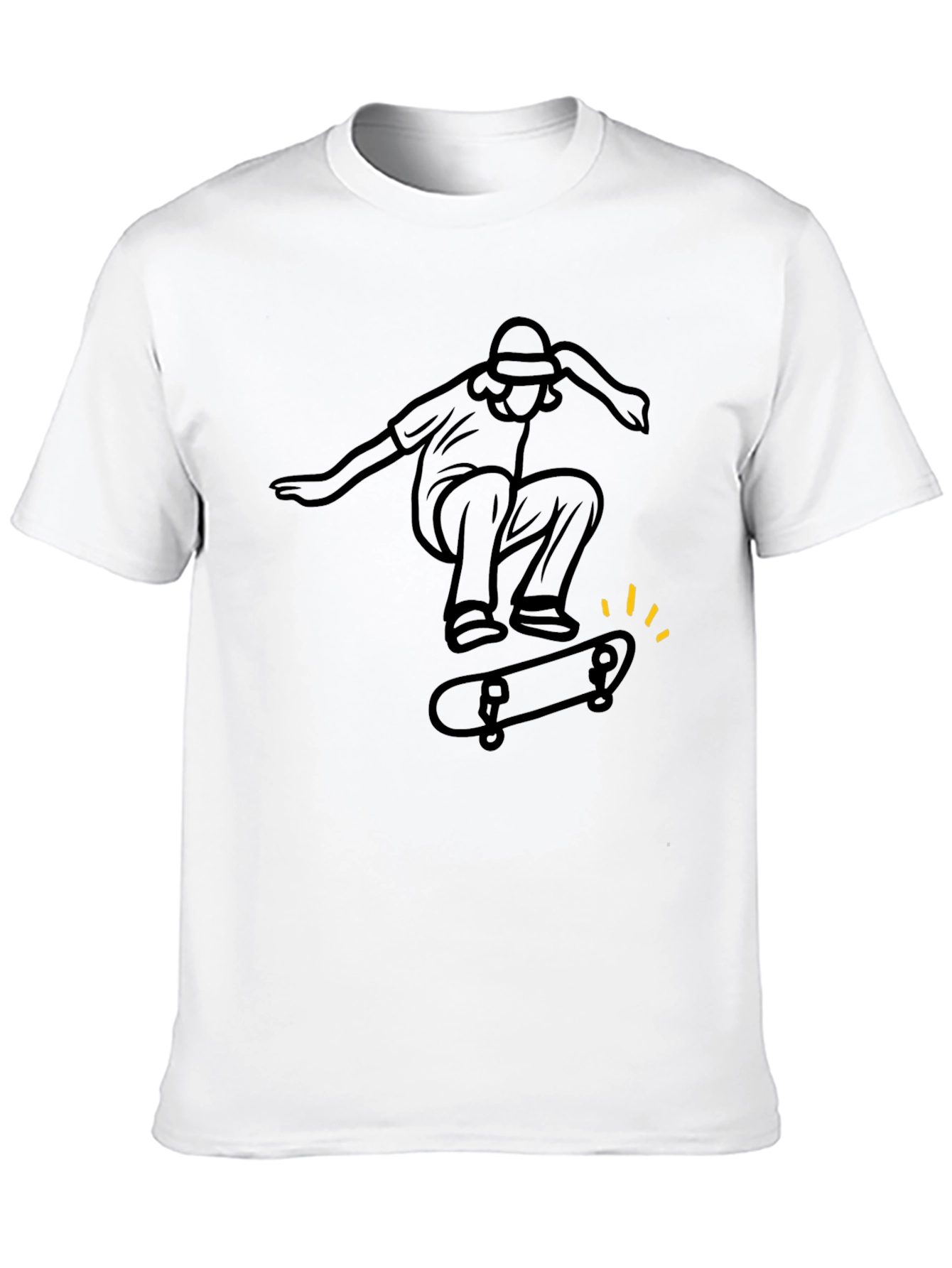 Black Skater Graphic T-Shirt - Cool Casual Tee