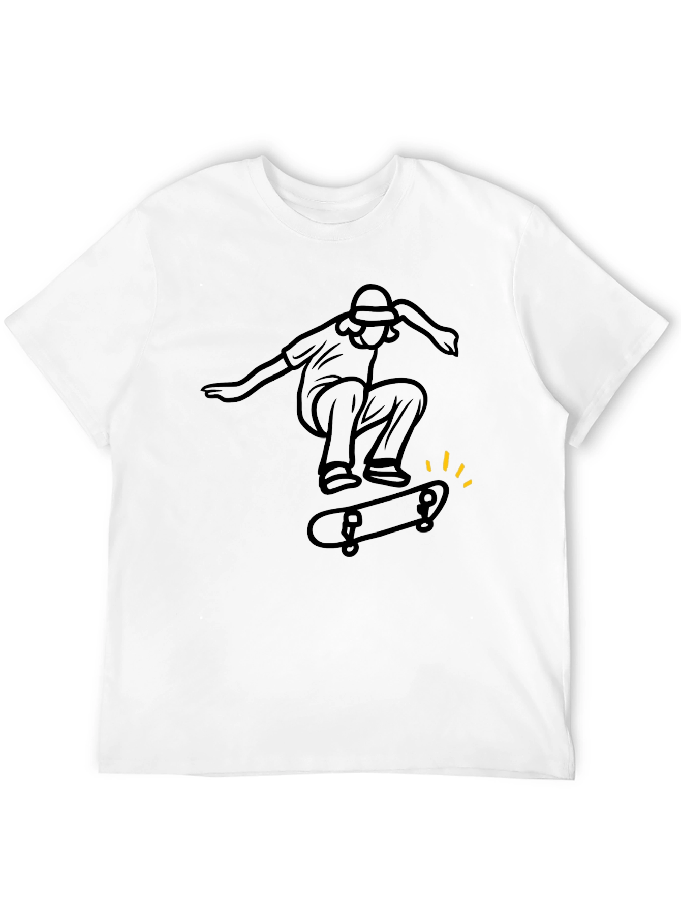 Black Skater Graphic T-Shirt - Cool Casual Tee